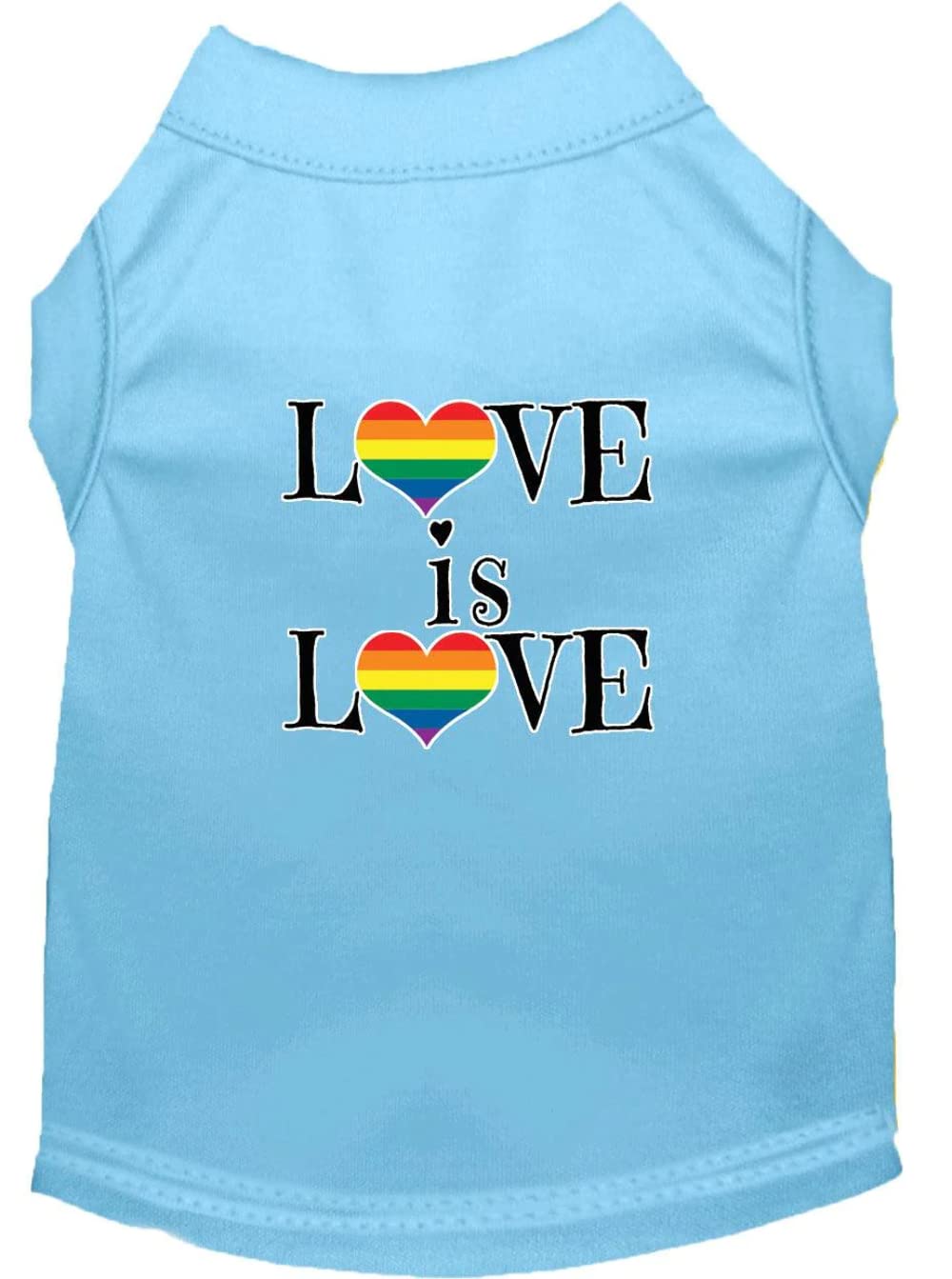 Pet Dog & Cat Shirt Screen Printed, "Love Is Love" Purple 3XL (25-35 lbs.)