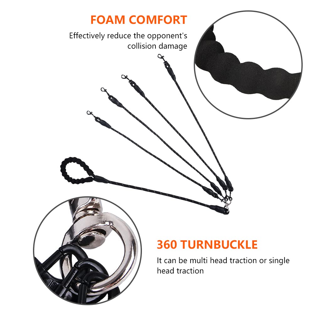 Four Dog Leash,Comfortable Four Dog Leash With Reflective,360 Swivel No Tangle 4 Dog Training Leash,For Multiple Large Medium Sm