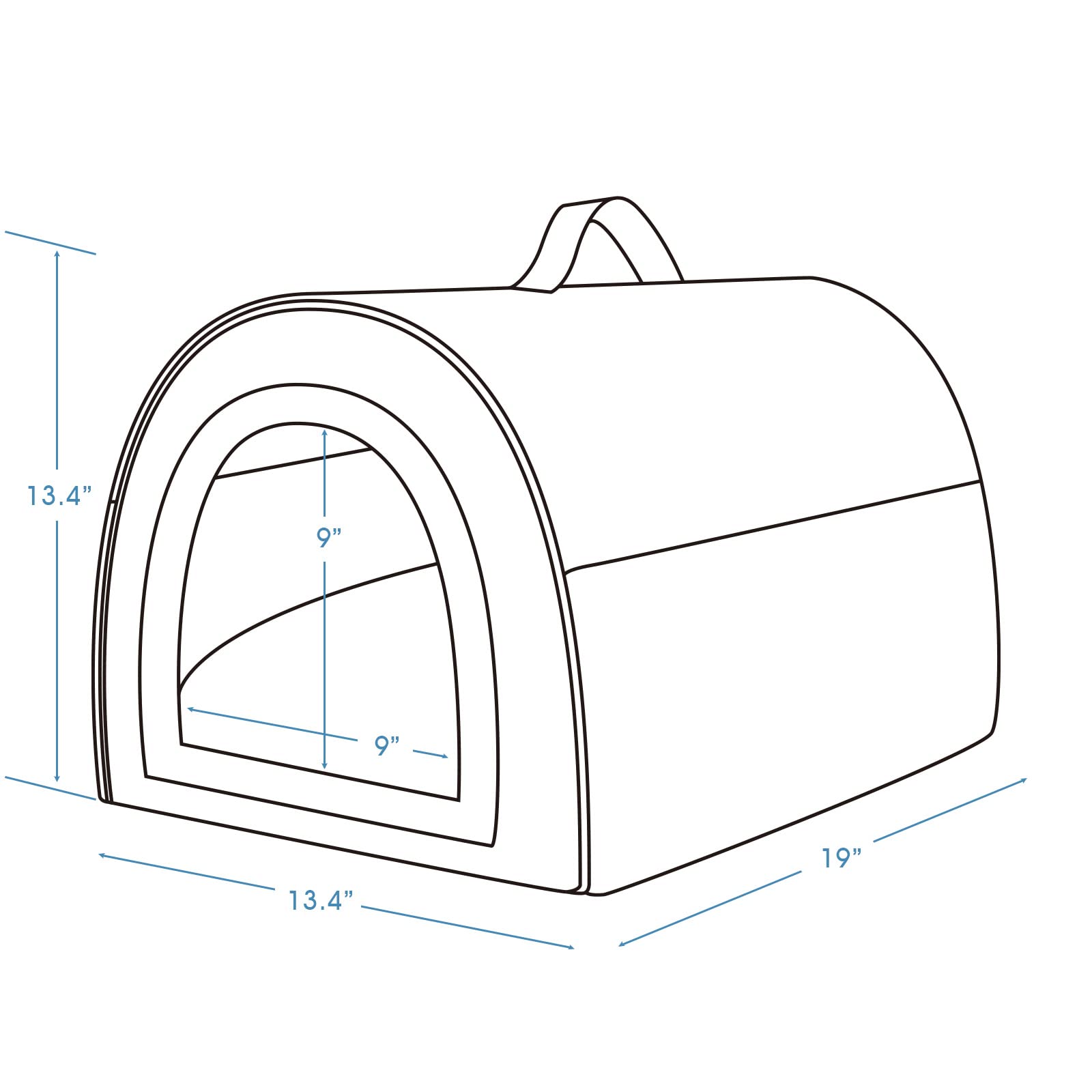 Jiupety Cozy Small Dog House, 2 In 1 Pet Dog House, M Size House For ?Cat And Small Dog, Portable House For Small Dogs, Grey