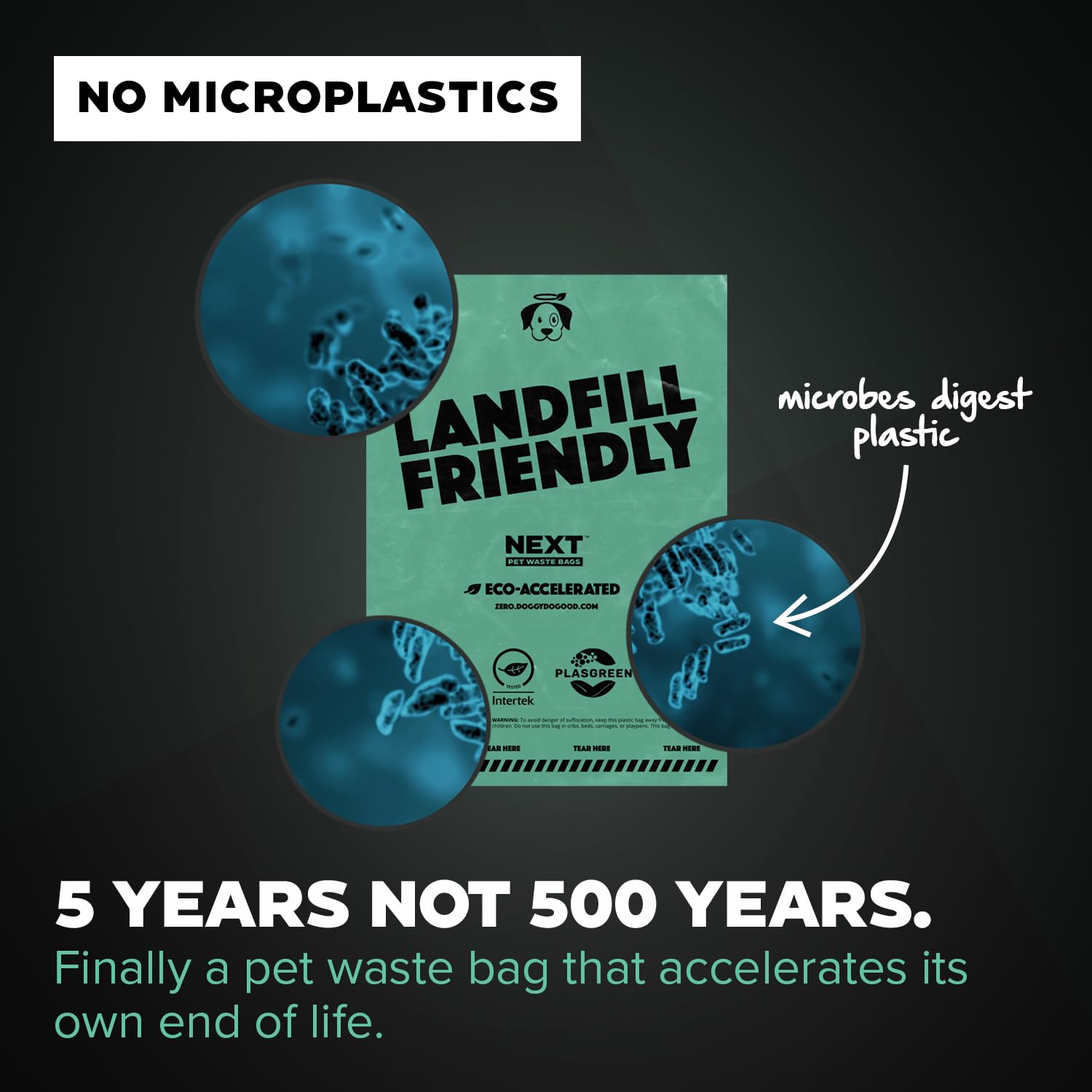 Doggy Do Good Next Pet Waste Bags, Landfill Friendly Recycled Plastic Unscented Dog Poop Bags, Leakproof, Strong, Thick Poop Bags For Dogs, Earth Friendly Poop Bags, 240 Count