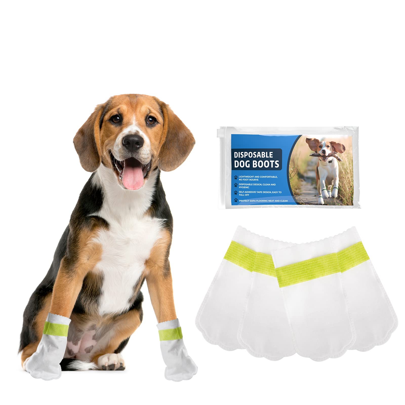 Ladadee Disposable Dog Booties For Paw Protection, Dog Socks For Small Dogs, Disposable Dog Paw Socks Protector For Small Dogs (