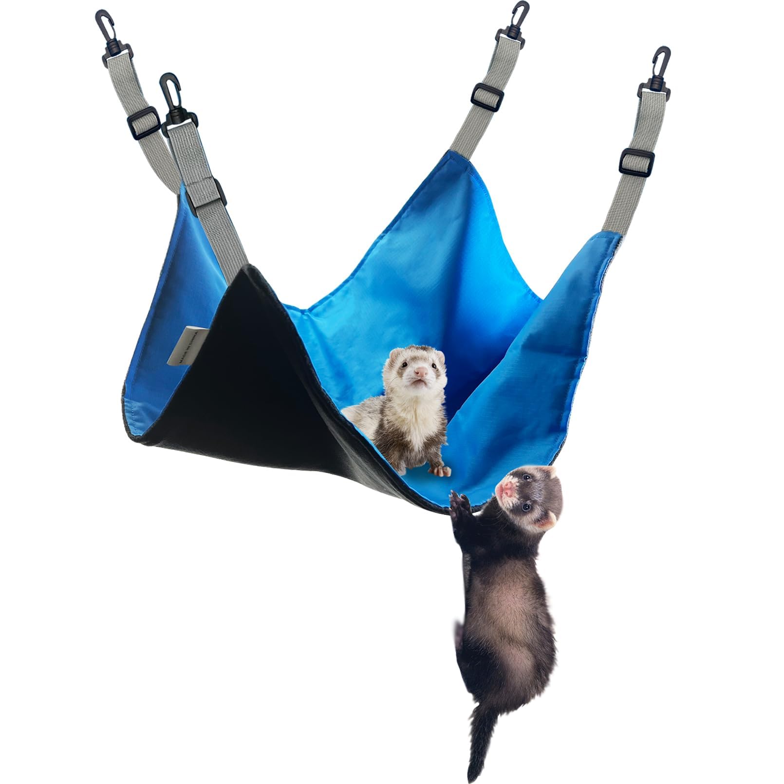 Hamiledyi Ferret Hammock For Cage, Small Animal Hammock With Plastic Swivel Clips For Ferrets, Rats, Chinchillas, Sugar Gliders,