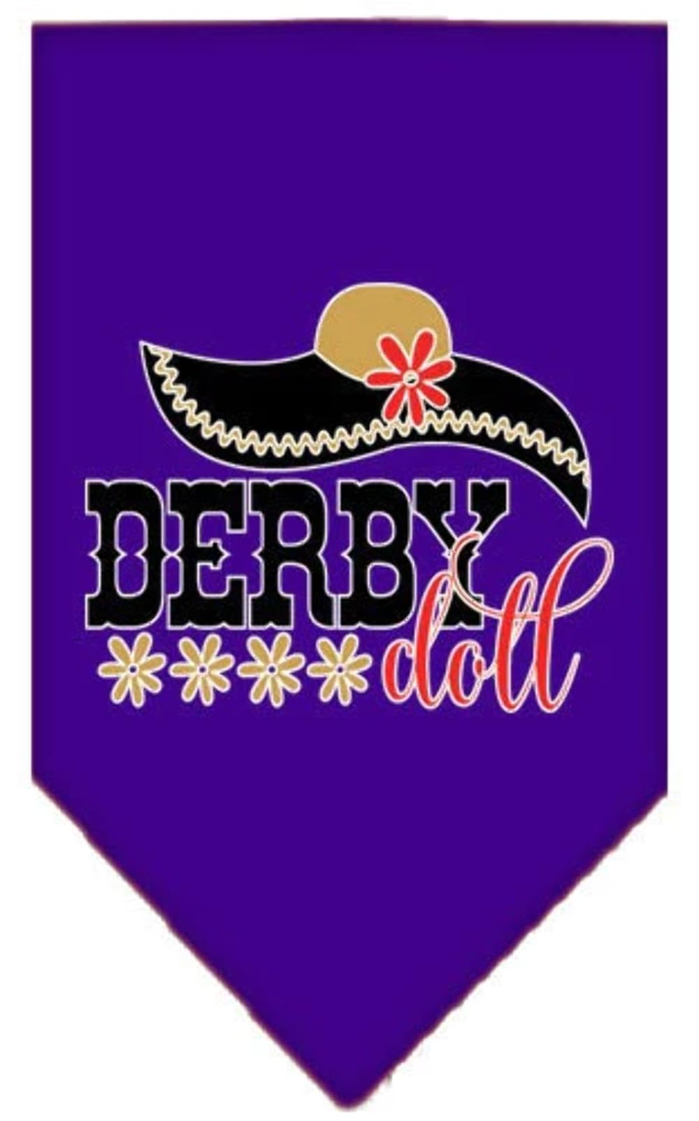 Mirage Pet Product Derby Doll Screen Print Bandana Navy Blue Small