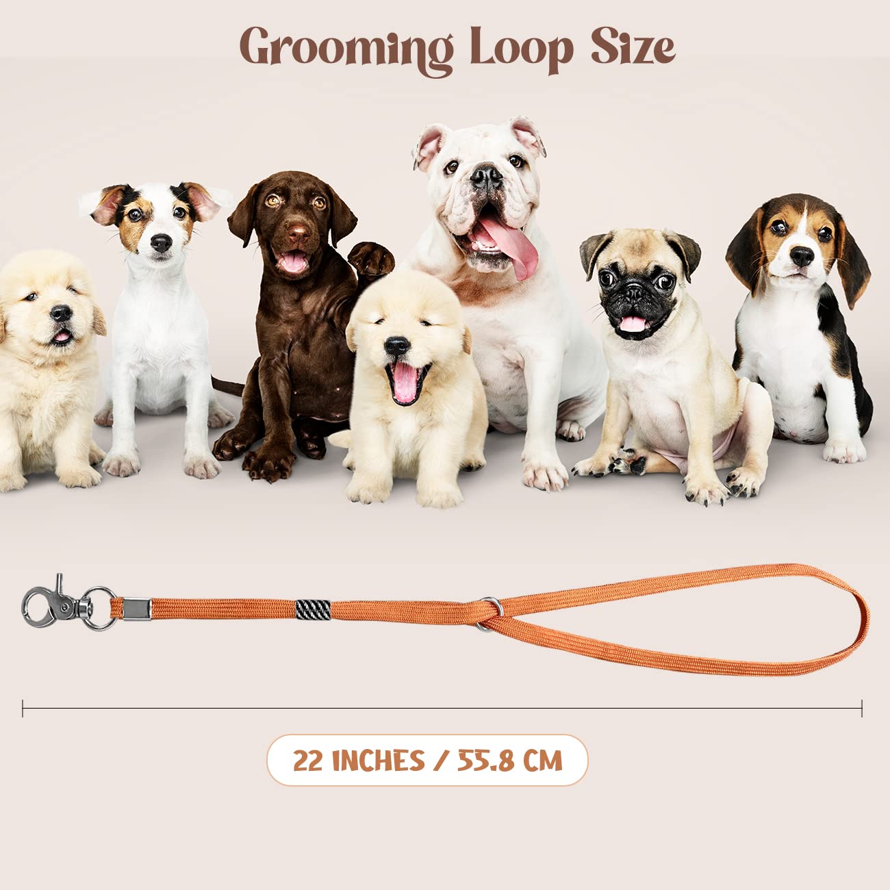 Hhimyoct Pet Grooming Loop For Dogs - Nylon Restraint Noose Adjustable Slip Rope Dog Grooming Supplies For Dog Grooming Arm And