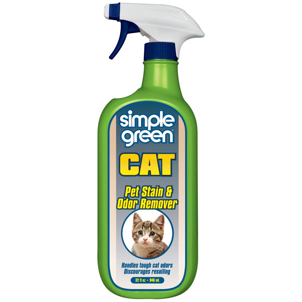 Cat Stain & Odor Remover - Enzyme Cleaner For Cat Urine, Feces, Blood, Vomit - 32Oz