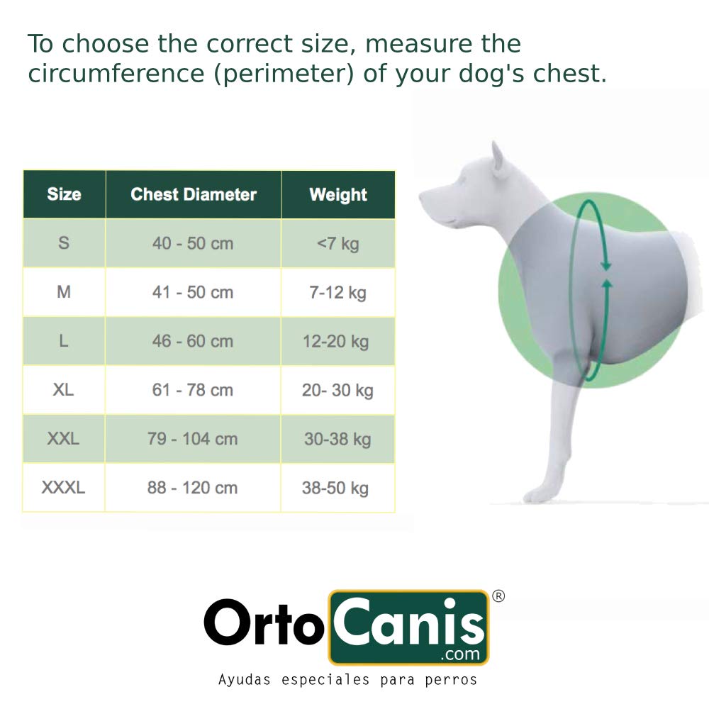 Ortocanis - Full-Body Dog Harness For Fore And Hind Support. Size M