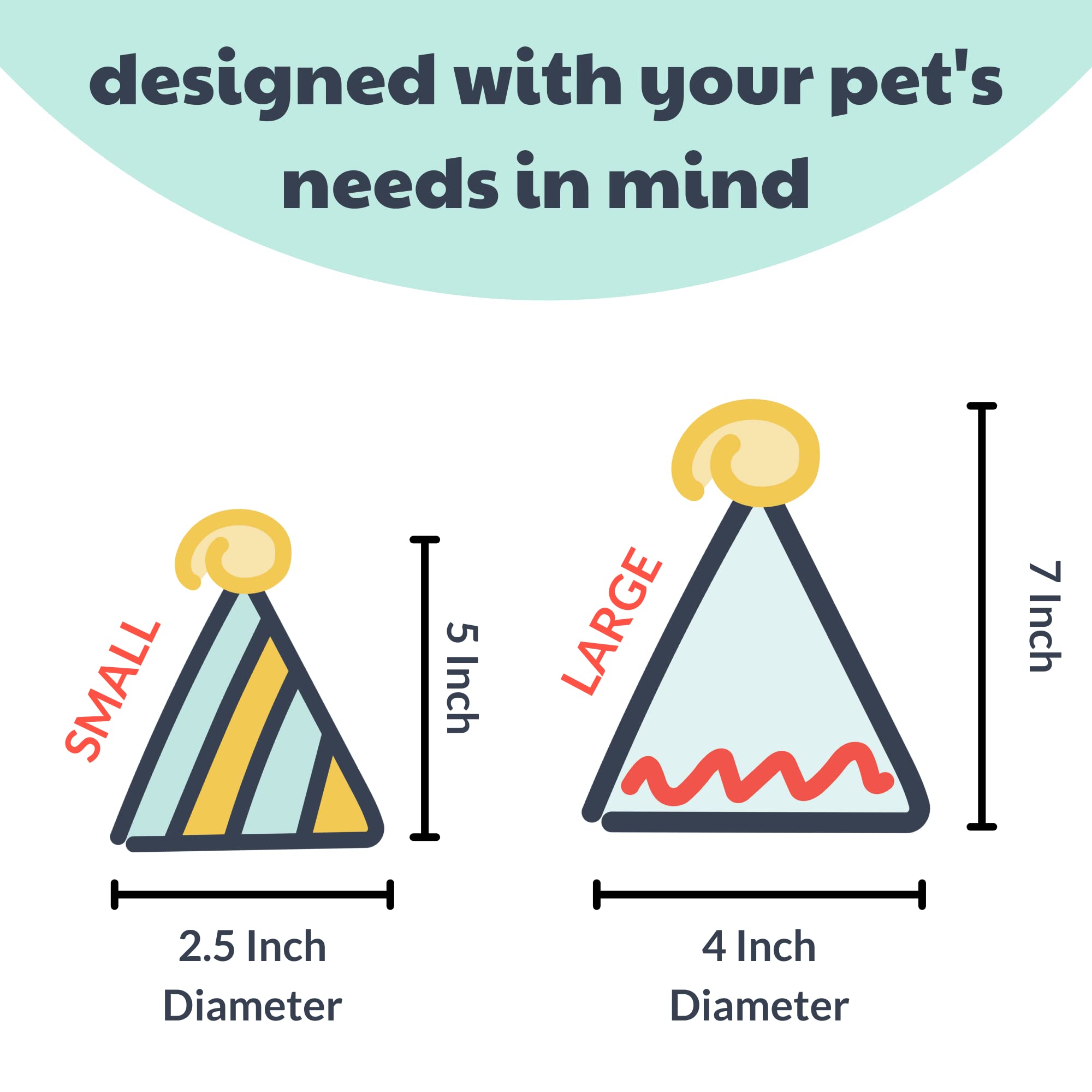 Huxley & Kent Pet Party Hat - Blue Party Time (Large) - Birthday Hat For Dogs And Cats - Adjustable Strap For Comfort And Stabil