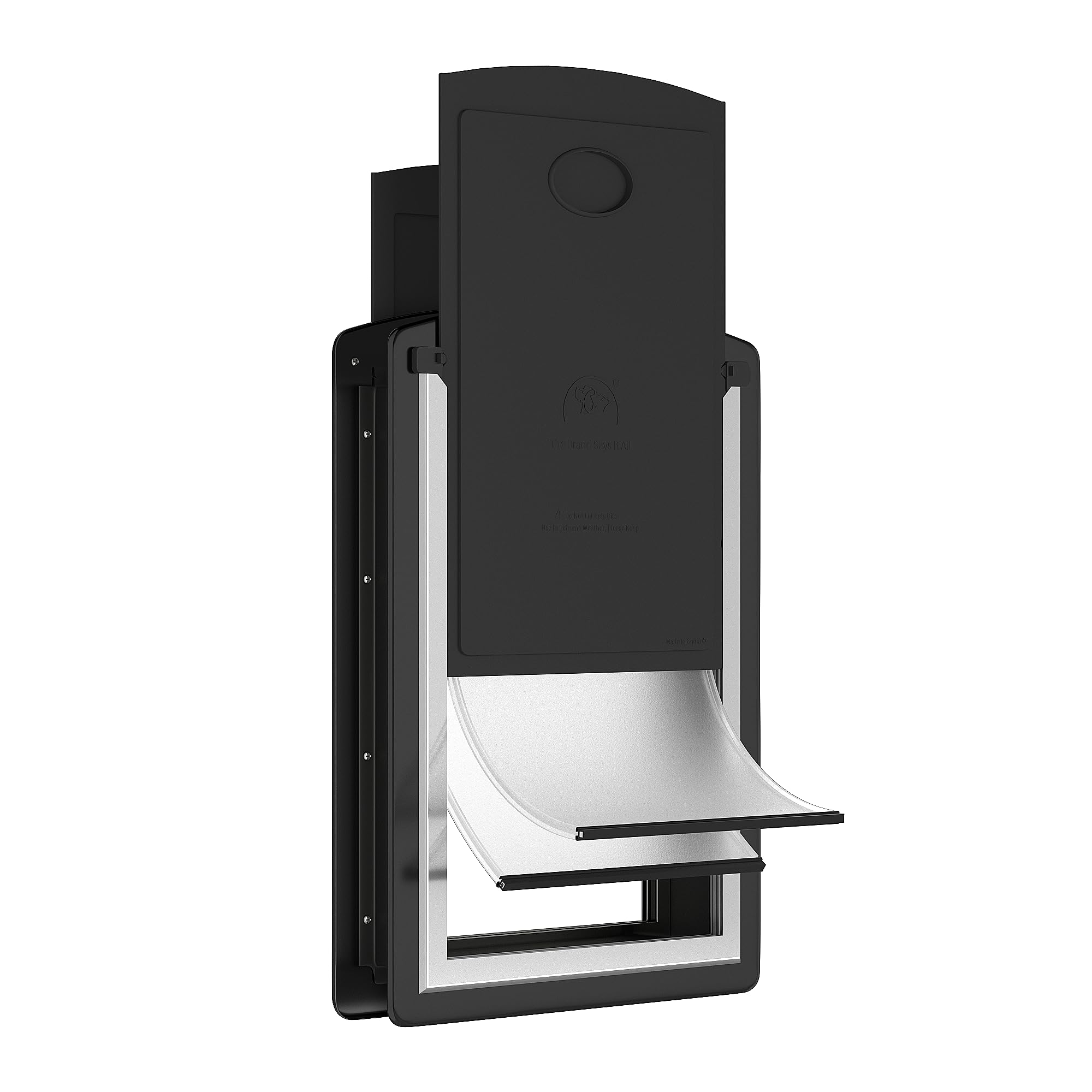 Mavricflex Large Dog Door For Door - All-Stainless Steel Frame, Weather-Resistant Double Soft Flaps, 2 Sliding Abs Panels For In