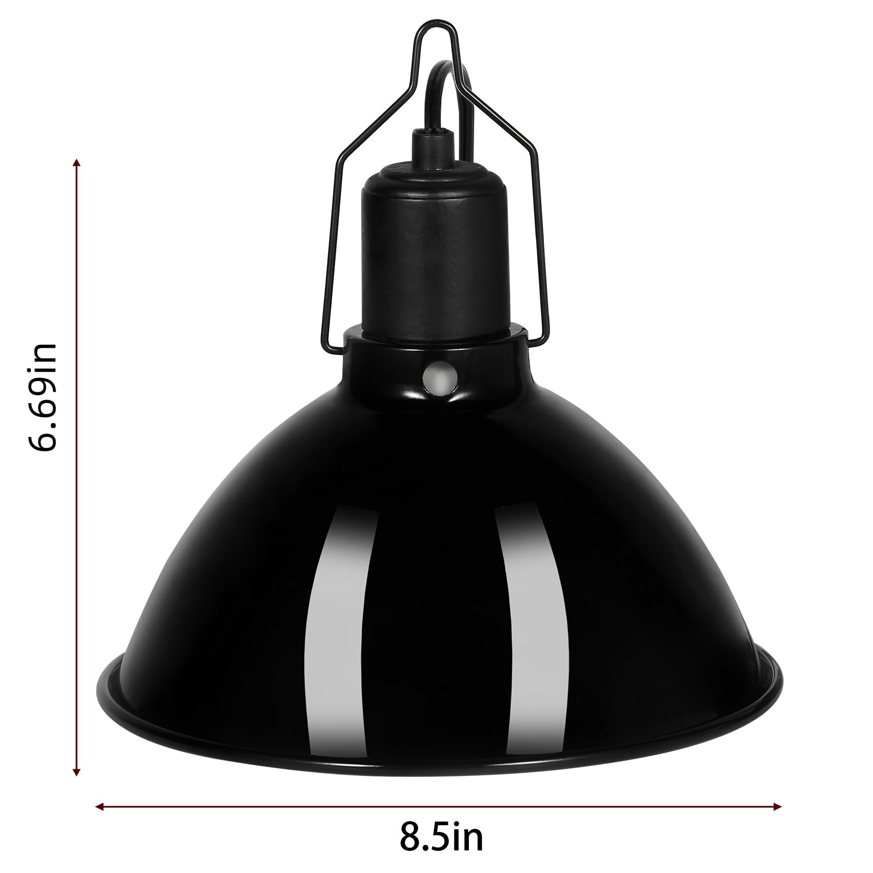 Dxophiex 8.5Inch Dome Reptile Heat Lamp Reptile Light Fixture Uvb Light Fixture Max 150W For Bearded Dragon, Turtles, Snake And