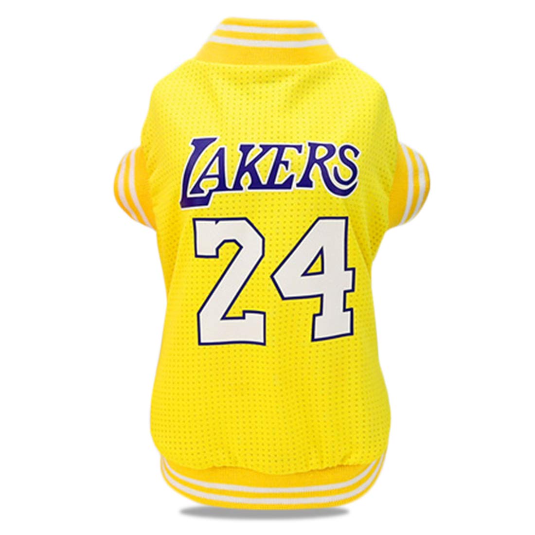 Dog Clothes Basketball Mesh Breathable T-Shirt,Pet Clothes Puppy Sportswear Spring/Summer Fashion Dog Shirt. (Yellow, Large)