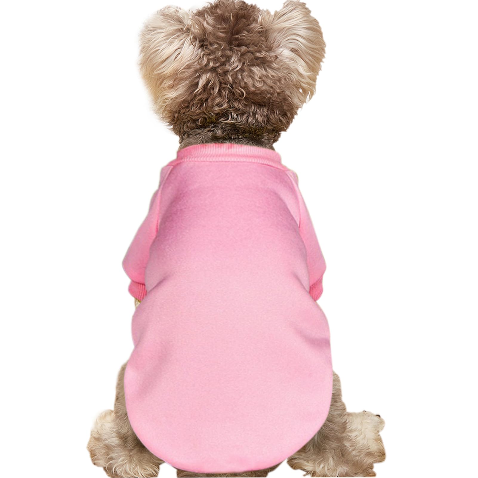Jouhoi Puppy Sweater For Small Dogs Clothes Warm Winter Cat Clothe Pet Sweatshirt Knitwear Doggie Kitten Clothing, Pink, X-Large
