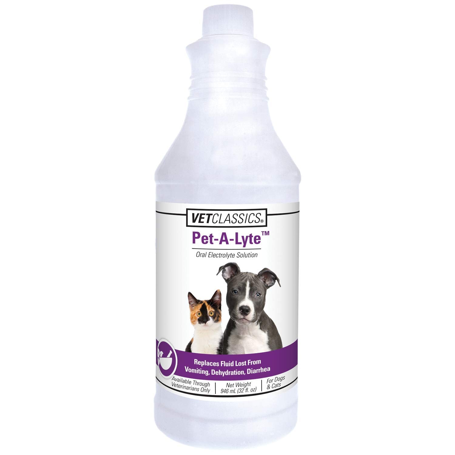 Vet Classics Pet-A-Lyte Oral Electrolyte Solution for Dogs and Cats - Helps Replace Fluids Lost from Pet Dehydration, Diarrhea, 