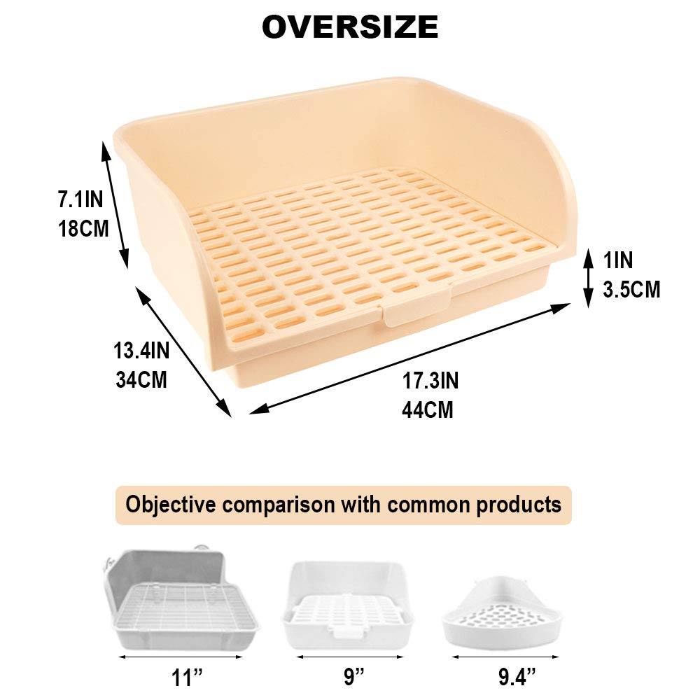 Amakunft Large Rabbit Litter Box, Small Animal Potty Trainer, Bunny Corner Toilet Box For Cage, Small Pet Pan For Ferret/Guinea Pig/Chinchilla/Galesaur