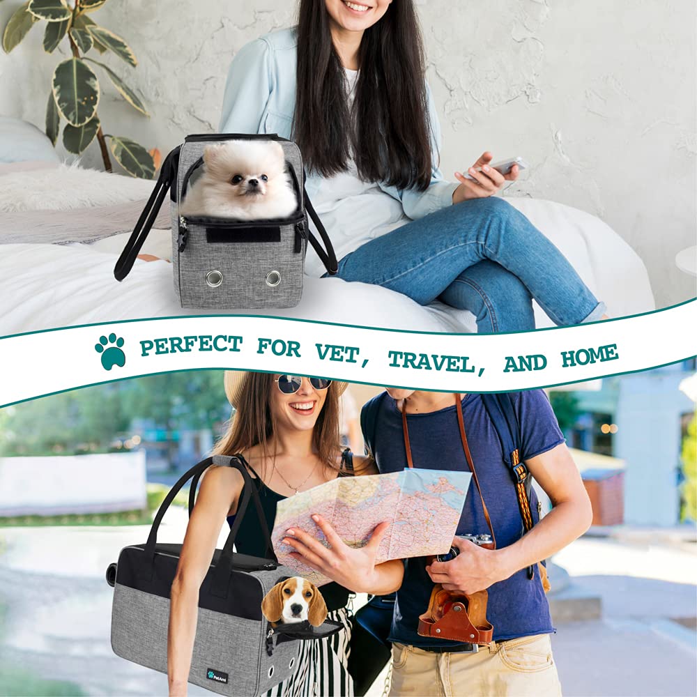 Petami Dog Purse Carrier For Small Dogs, Airline Approved Soft Sided Pet Carrier With Pockets, Ventilated Dog Carrying Bag Puppy