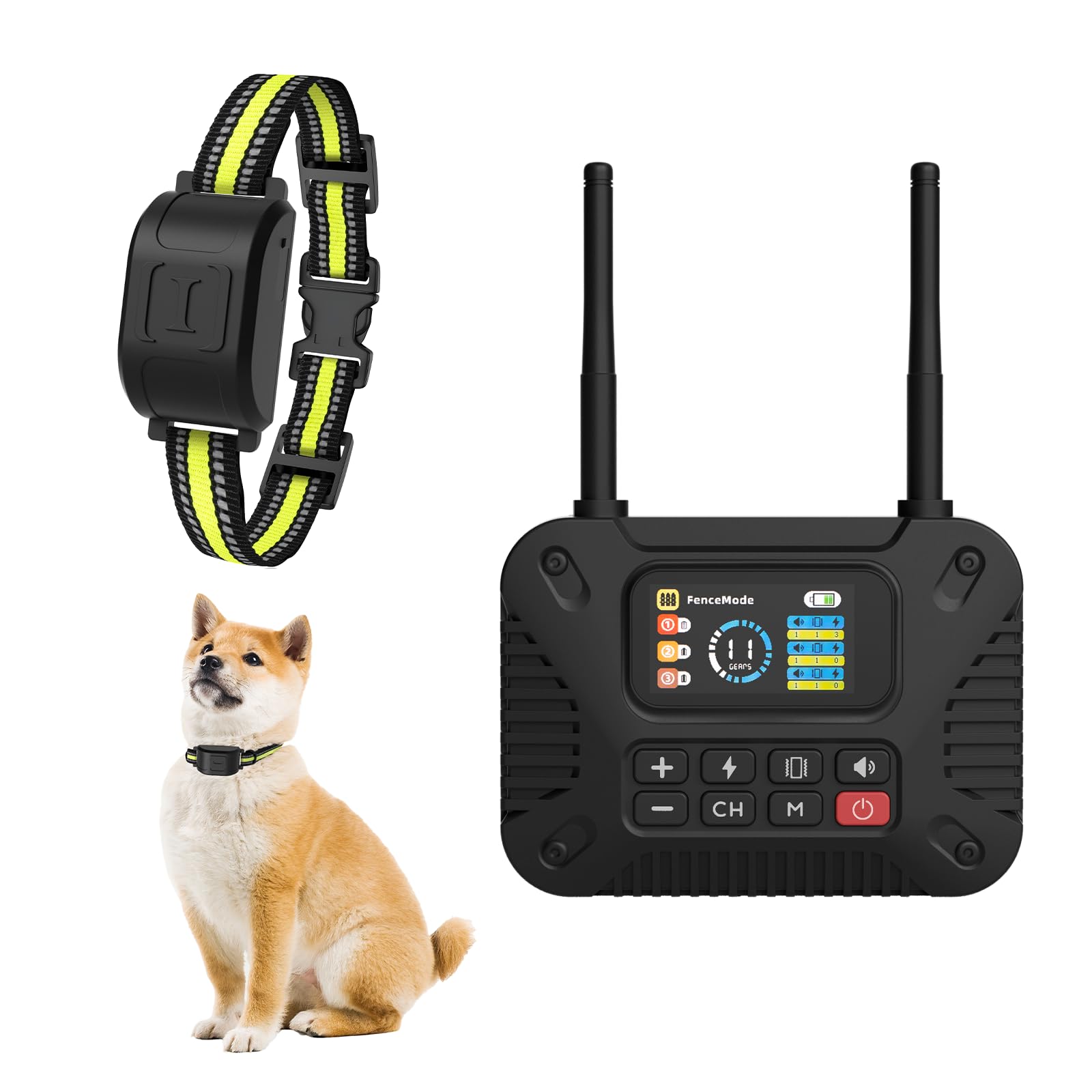 Wireless Dog Fence System, 2.4Ghz Pet Containment & Training Collar With Remote, Adjustable Electric Fence For Dogs, Rechargeabl