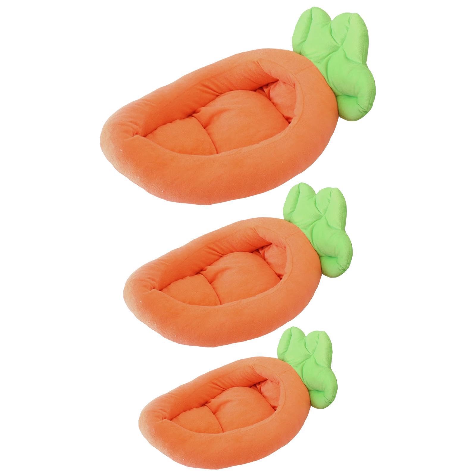 MYADDICTION Dog Nesting Bed Carrot Themed Comfortable Soft Removable Cover Puppy Cushion S