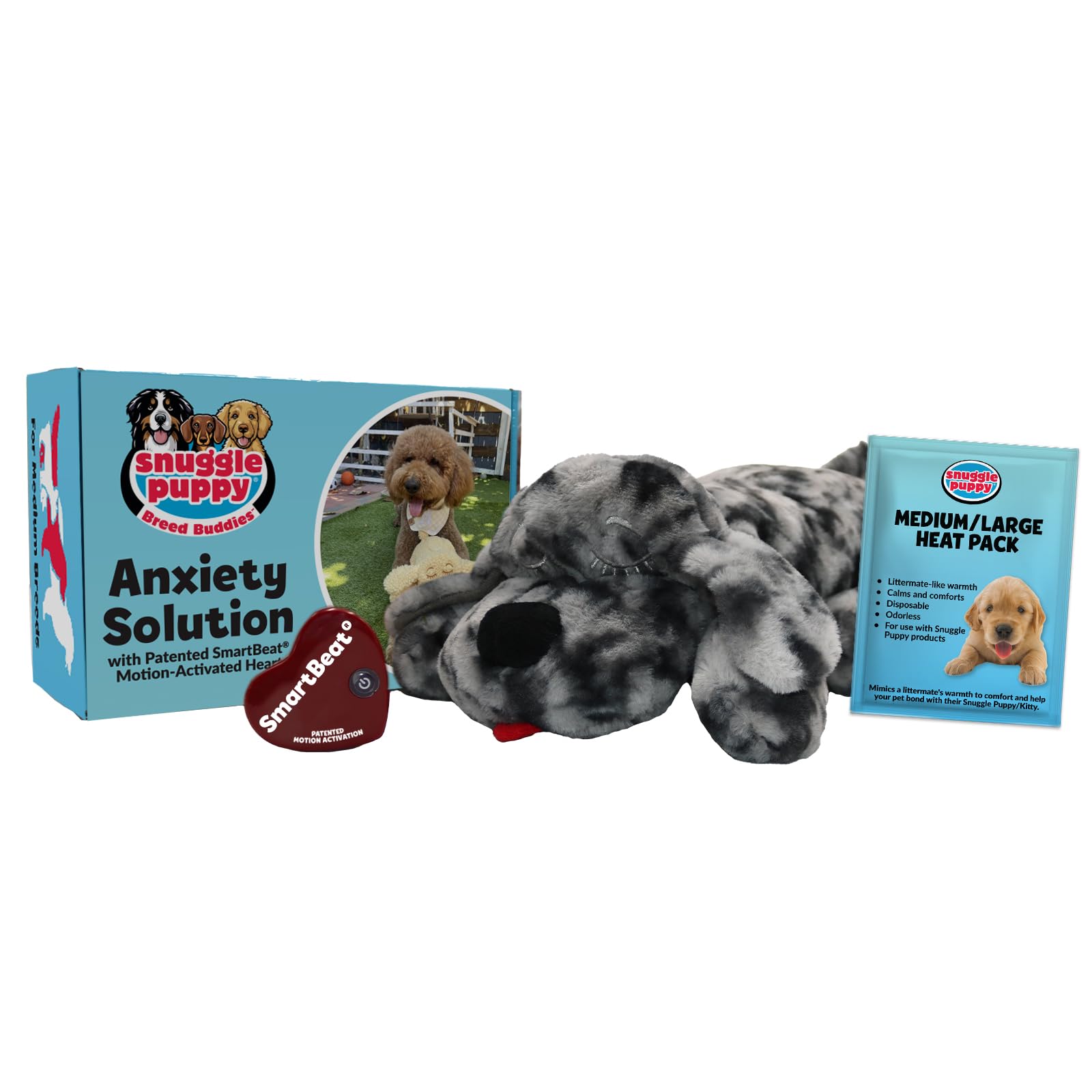 Snuggle Puppy Original Toys - Heartbeat Puppy for Dogs - Pet Anxiety Relief and Calming Aid - Comfort Dog Toys for Behavioral Tr