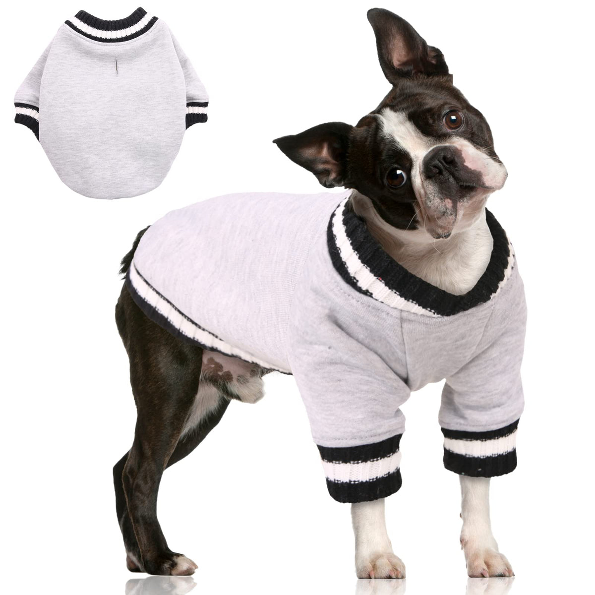 Fuamey Dog Pullover Sweater, Dog Winter Coat Cold Weather Outfit Dog Clothes Warm Dog Jacket Small Medium Large Dog Winter Vest Easy On Puppy Boy Girl Sweater