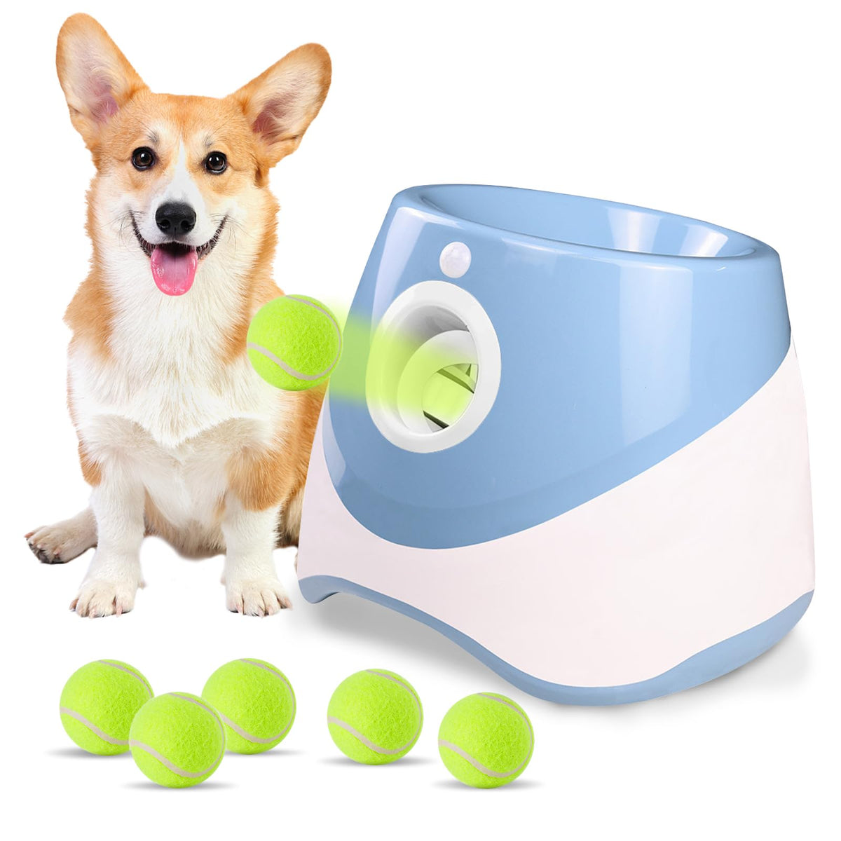 Bosermen Automatic Ball Launcher, Small Interactive Ball Launcher, Automatic Ball Launcher For Dogs, Ball Launcher For Dogs With
