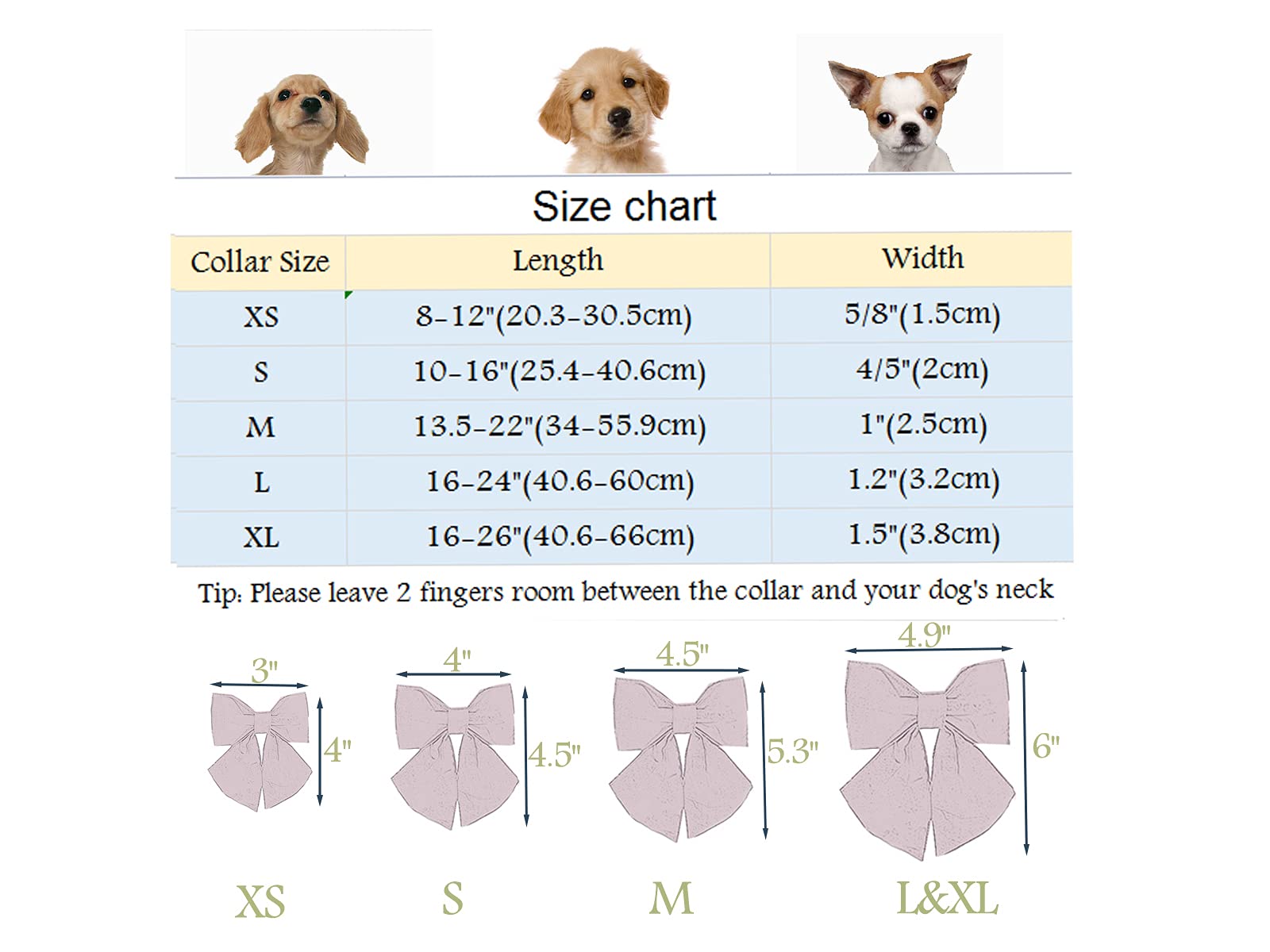 ARING PET St. Patrick's Day Dog Collar-Cute Green Clovers Dog Collar with Sailor Bowtie, Cotton Trefoil Dog Collars with Metal B