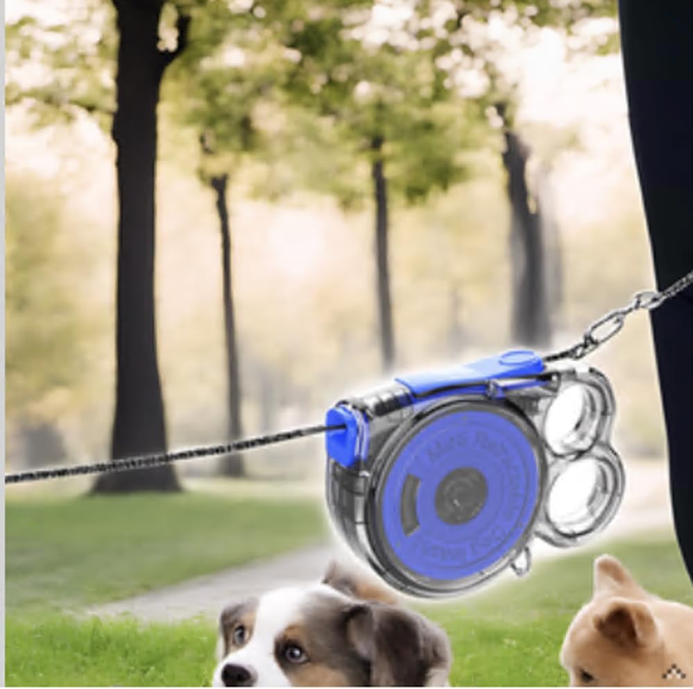 Transparent Rainbow Small Dog Retractable Leash For Small Dogs And Cats Up To 360 Tangle-Free One-Hand Brake 18 Lbs 10-Foot Tape