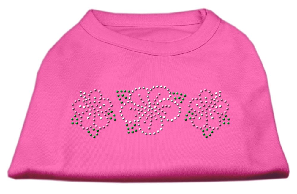 Mirage Pet Products Tropical Flower Rhinestone Pet Shirt, Small, Bright Pink