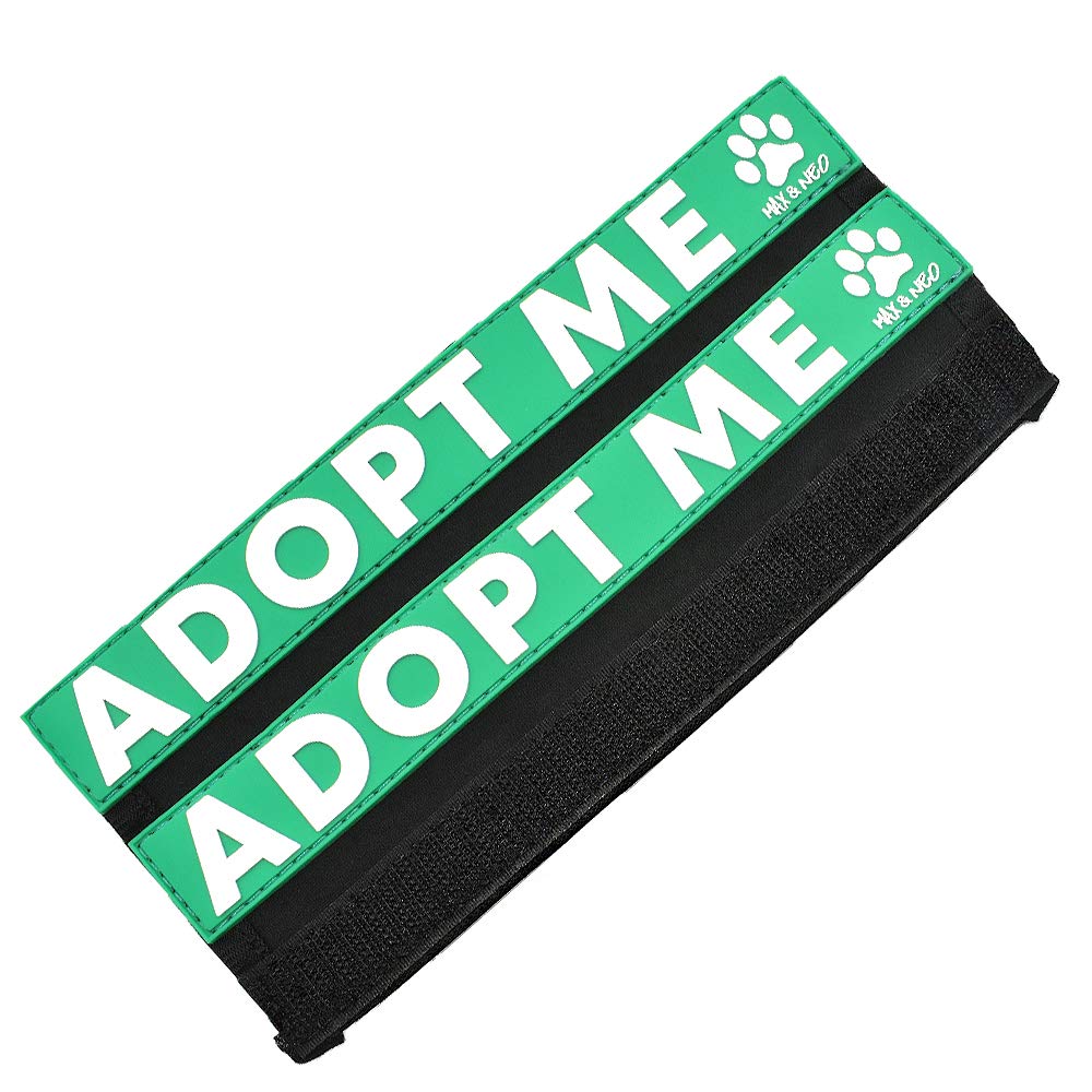 Max and Neo Leash Sleeves Adopt ME - We Donate 1 for 1 to Dog Rescues for Every Product Sold (Green/Single)