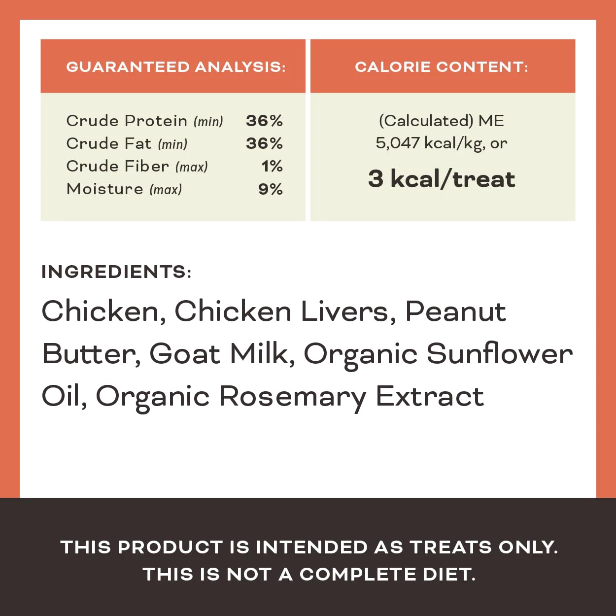 Primal Freeze Dried Dog Treats, Youre My Butter Half; Chicken & Peanut Butter with Goat Milk, Grain Free Training Treats for Do