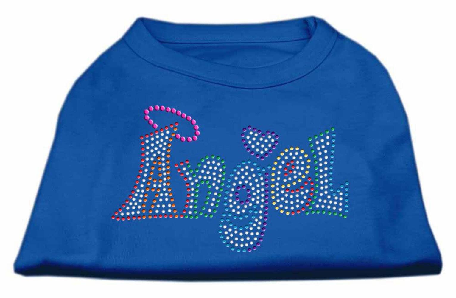 Mirage Pet Products Technicolor Angel Rhinestone Pet Shirt Aqua Xs (8)