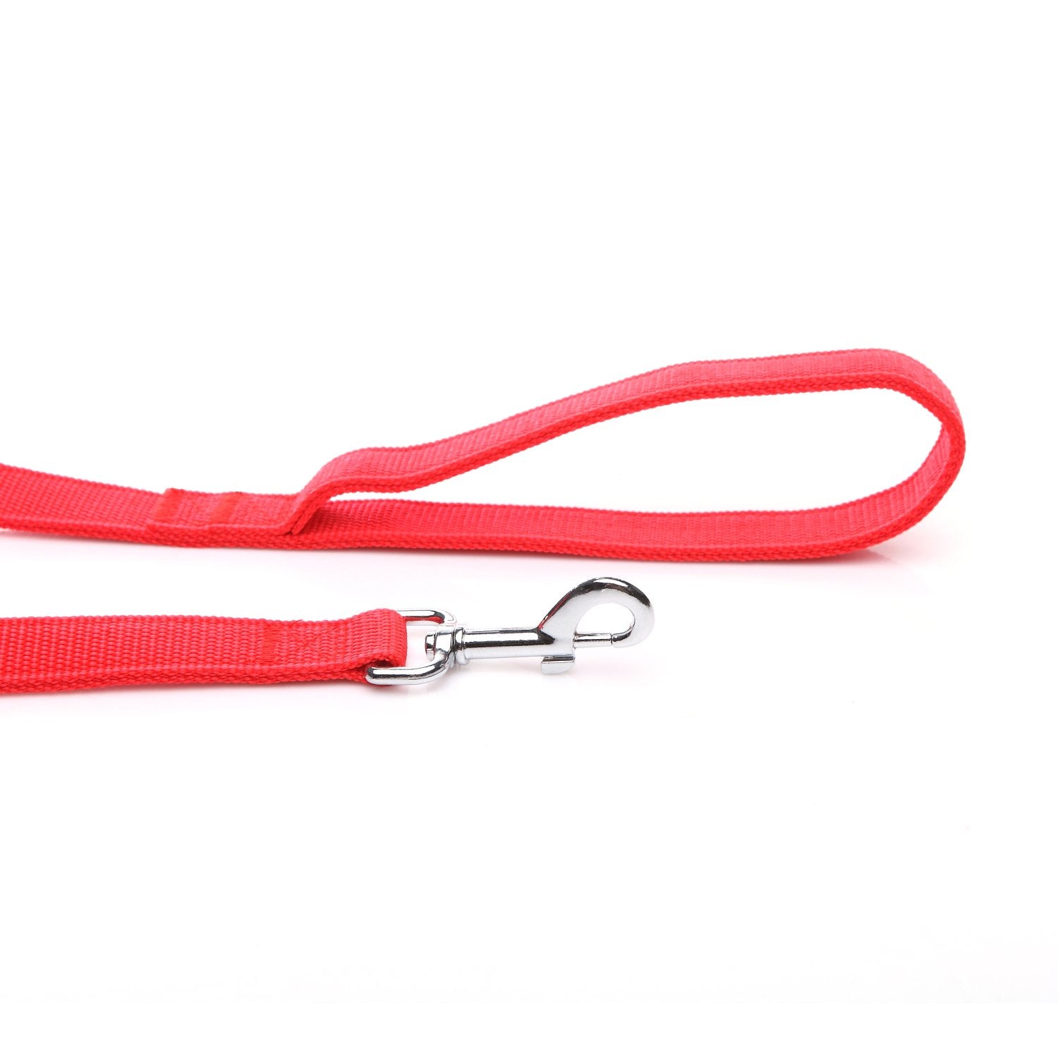 Strong Nylon Dog Leash With 2-Layer, 4 Ft/ 6 Ft/ 7Ft Long, 1 Inch Wide For Medium Large Dogs (Red, 1'' X 2 Ft)