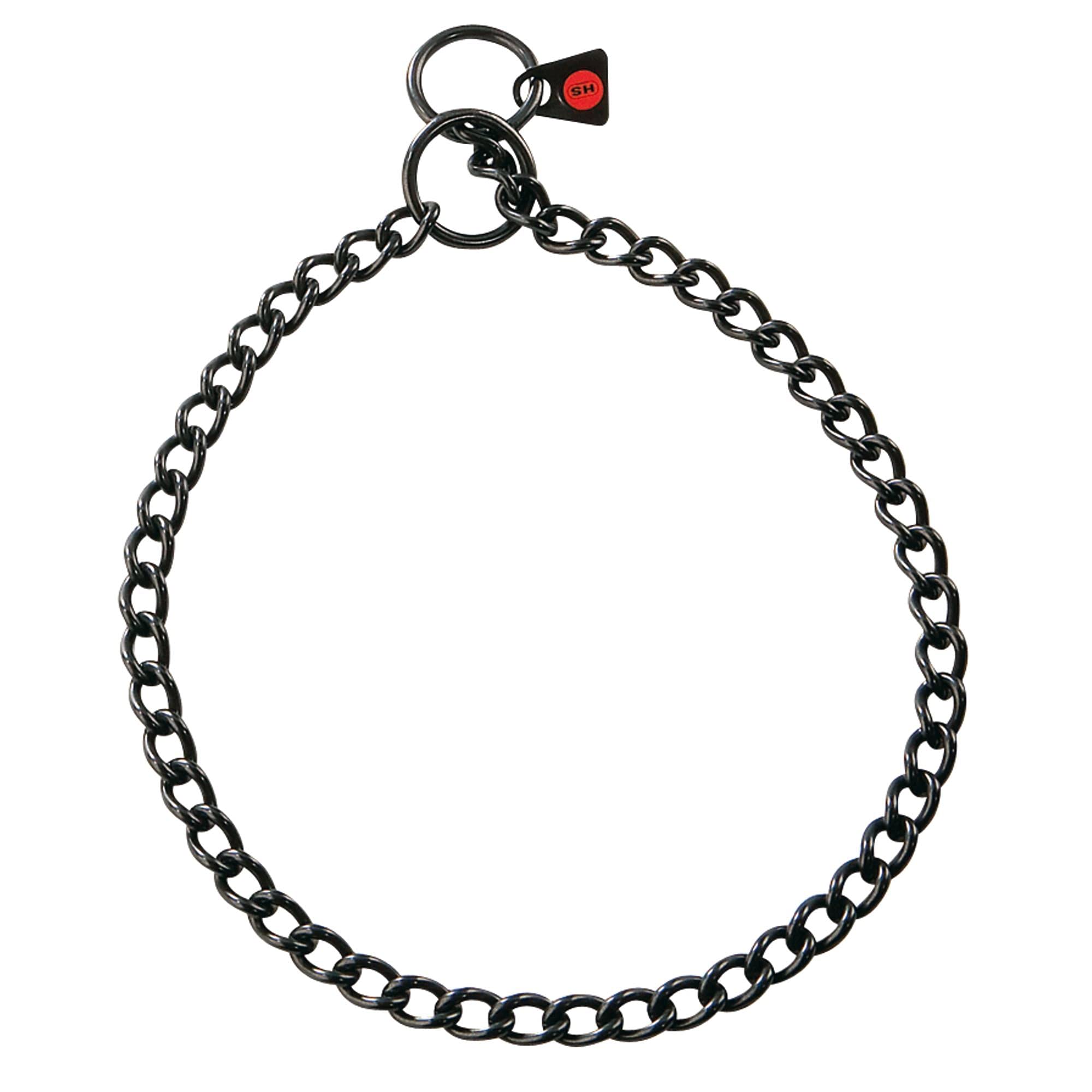 Hs Herm. Sprenger Germany Black Stainless Steel Choke Dog Training Collar With Training Clicker No-Pull Slip Chain For Small Medium Large Dogs For Easy Control Show Chain Collar(55Cm)
