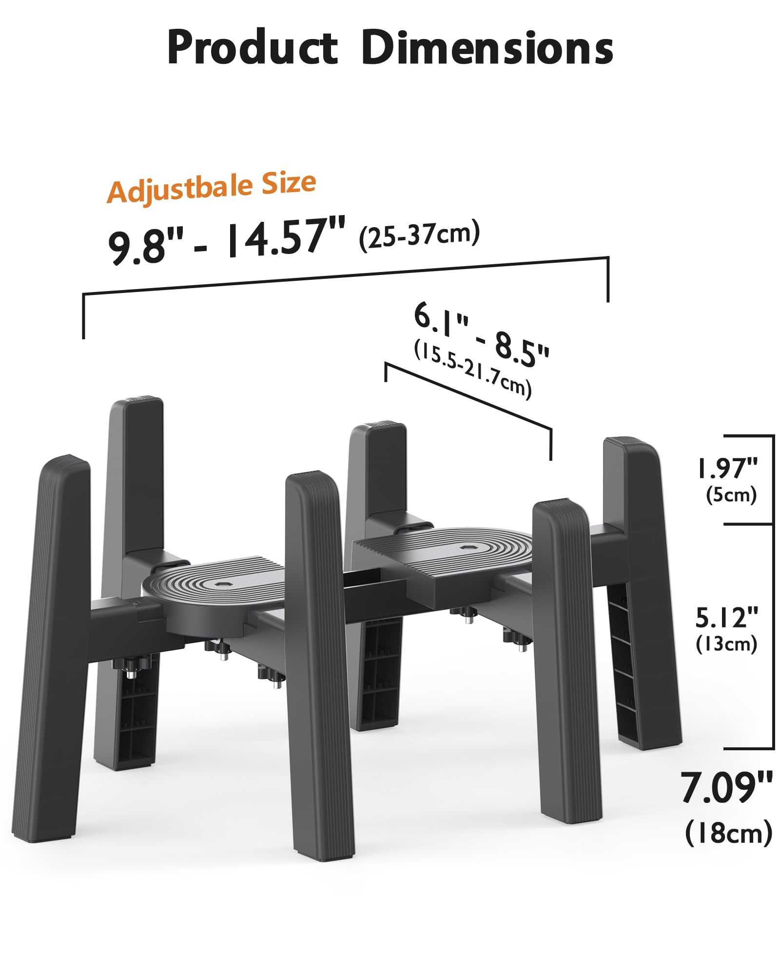 Czpet Dog Water Dispenser Stand, Holder For Pet Automatic Feeders, Width Adjustable Elevated Stand For Pet Feerders, Suitable Fo