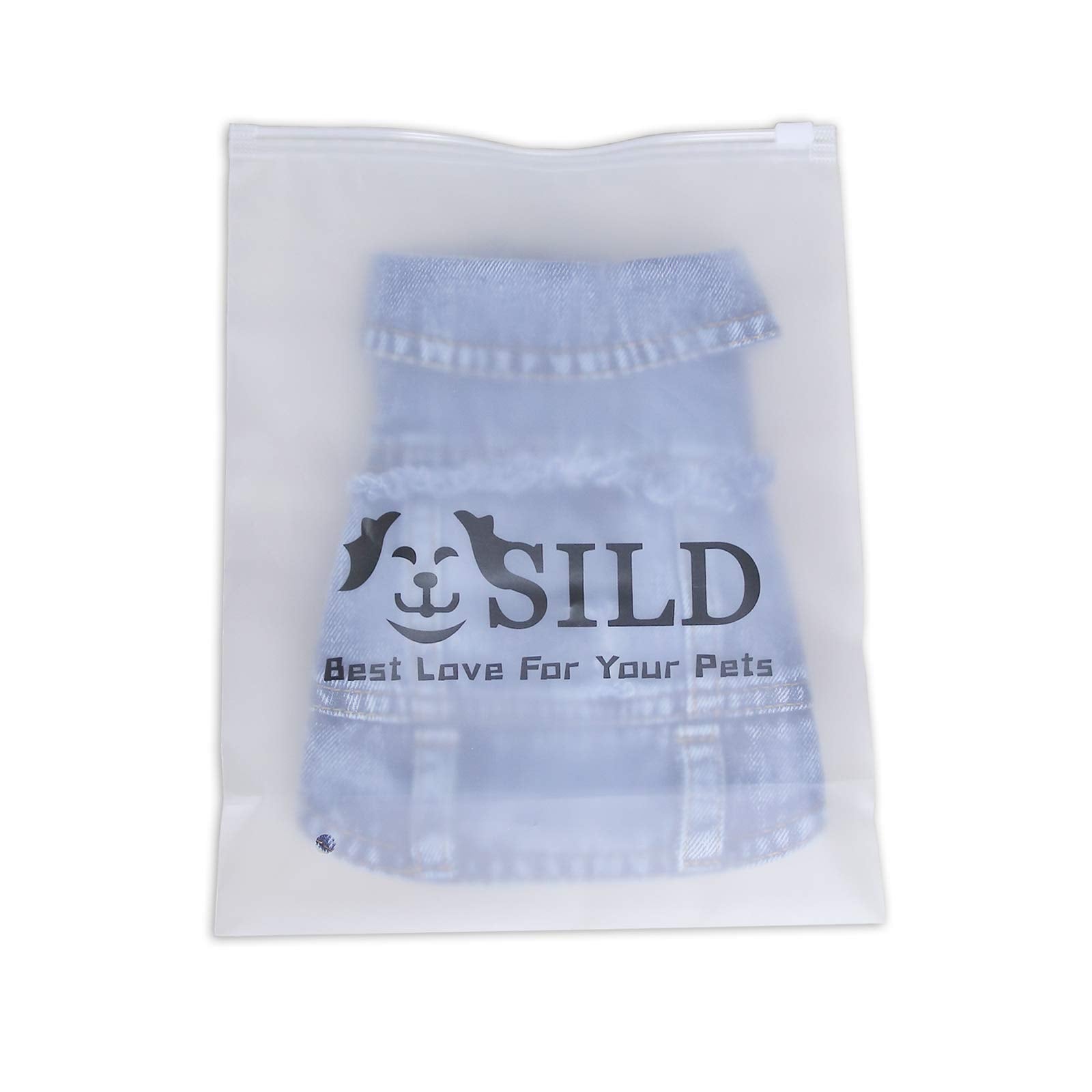 Sild Pet Clothes Dog Jeans Jacket Cool Blue Denim Coat Small Medium Dogs Lapel Vests Classic Hoodies Puppy Blue Vintage Washed Clothes (L, Blue D)