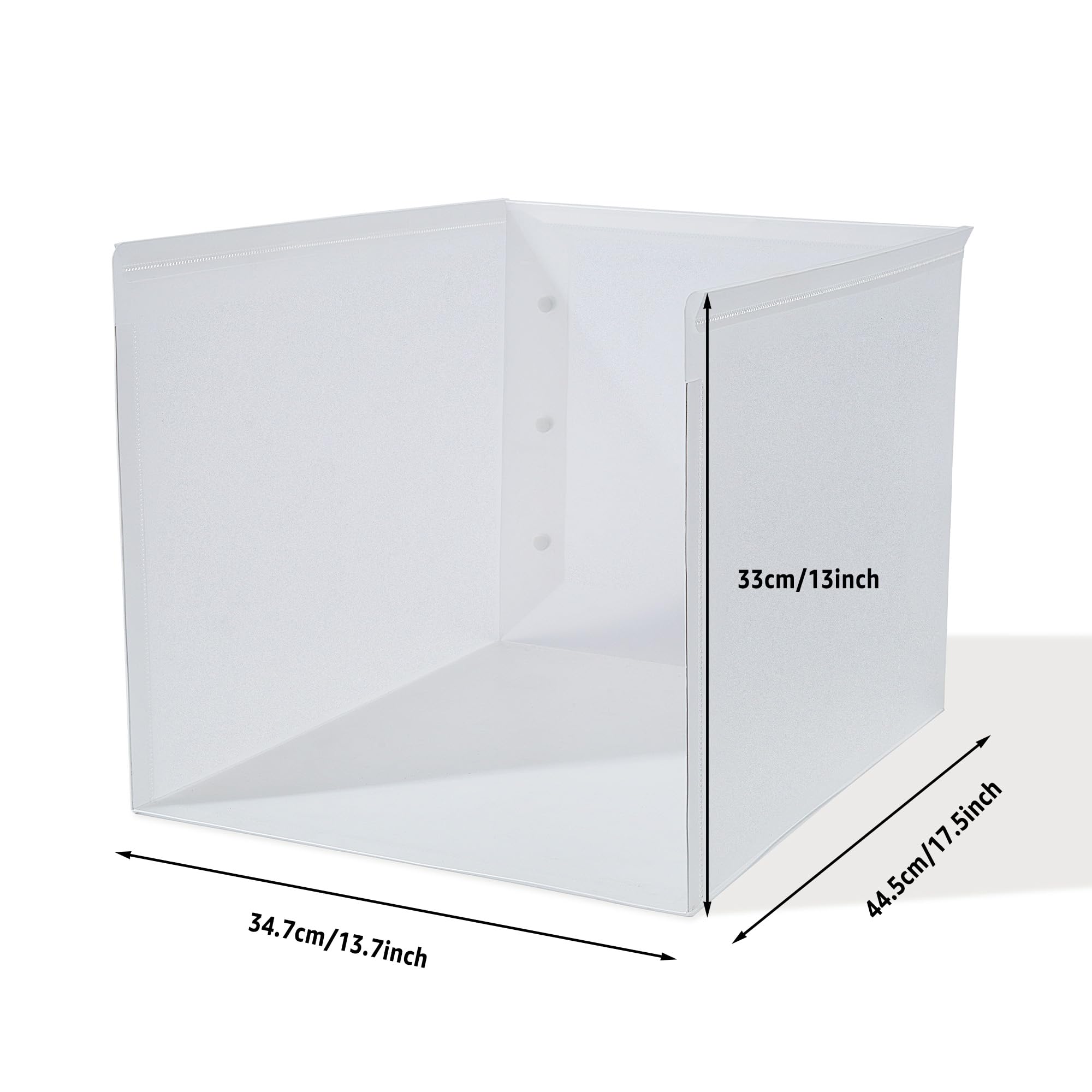 Jimeiqi Large (17.7'' Lx13.8'' Wx13.8'' H) White Classic Cat Litter Box Pee Shields Waterproof, Foldable Easy Clean Pet Cat/Kitt