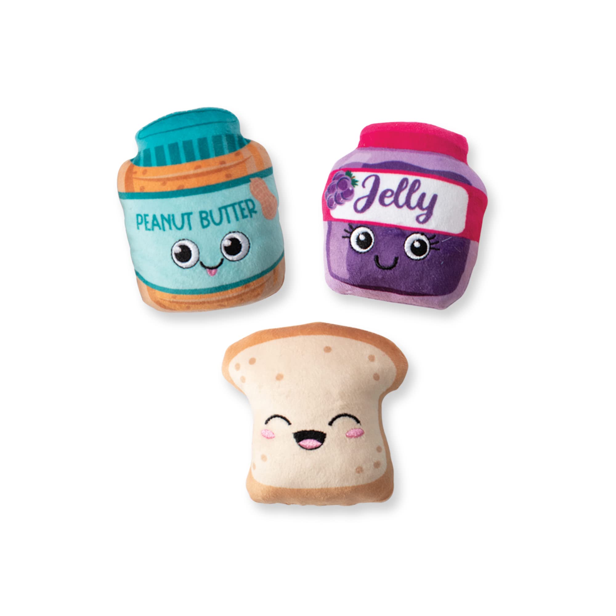 Fringe Studio Plush Dog Toy Set, Sticky Situation, 3 Piece Set, PetShop Collection (289599)