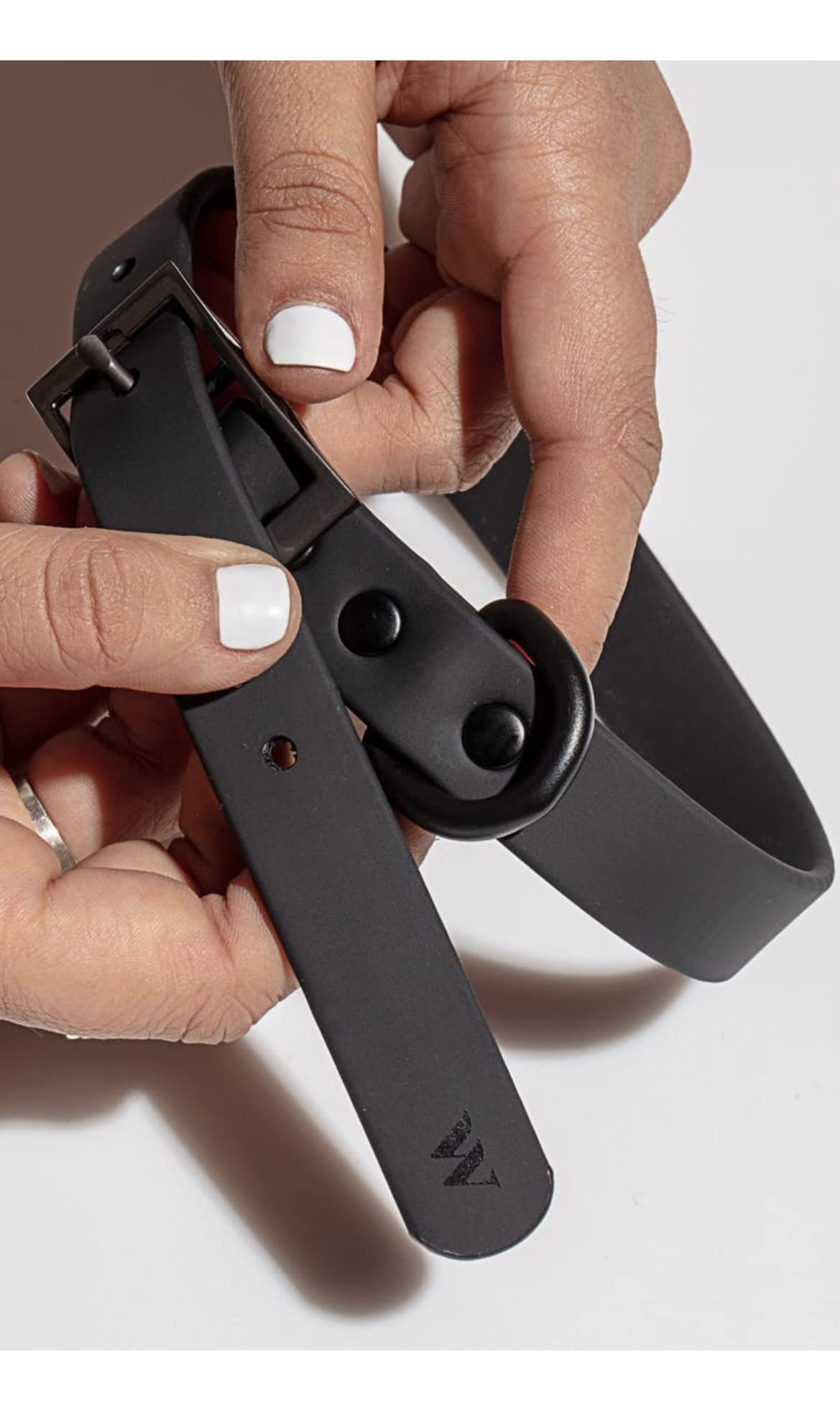 Wild One Dog Collar, The Original Easy-Clean, All Weather Flex-Poly Strap With Metal, Durable, Dirt And Odor Resistant, Size M, Black