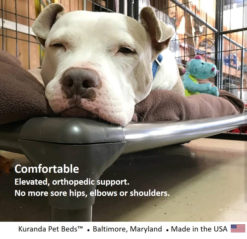 Kuranda Heavy Duty Chewproof Dog Bed - Burgundy - 35 x 23 - Medium - Durable Vinyl - Perfect for Chewers