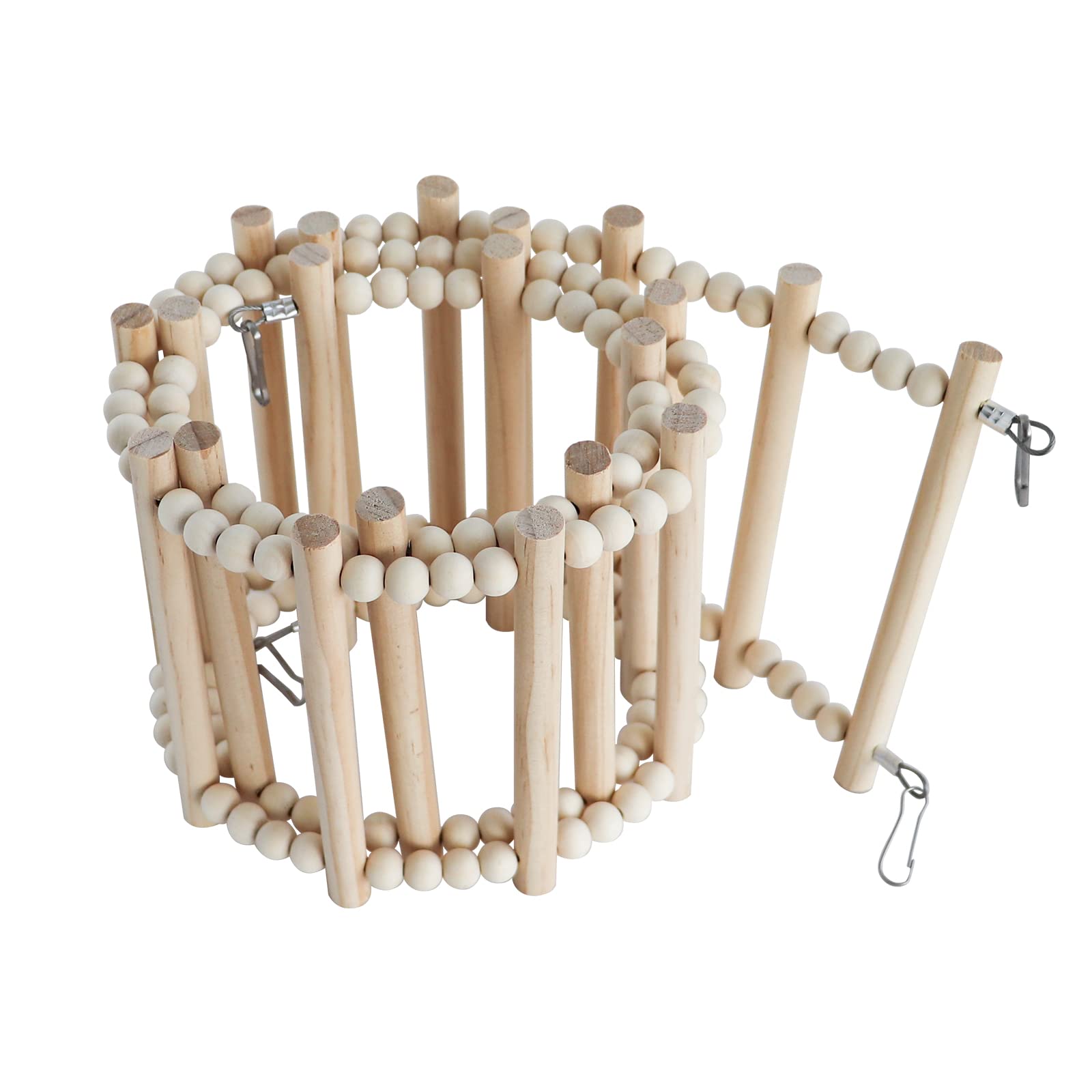 Bird Ladder Bridge, Wooden Pet Hamster Climbing Ladder Swing Toys, Small Animals Cage Accessories, Wood Climbing Ladders For Bird Parrot Cockatiel Hamster Squirrel Sugar Gliders(44.48X5.9 Inches)