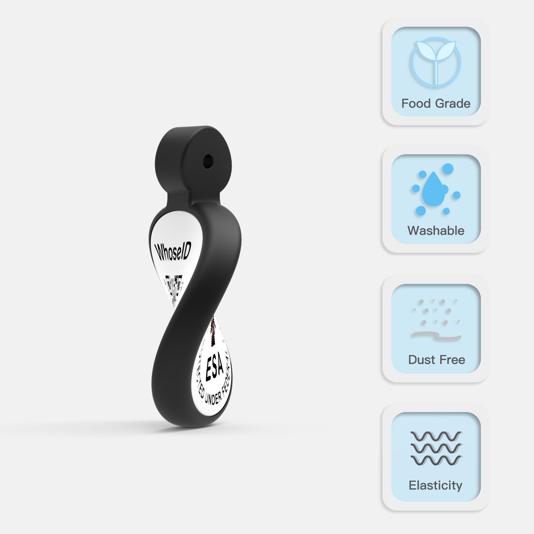 Esa Dog Tag, Qr Code Dog Tag, Modifiable Free Pet Online Profile, Scannable Qr Code, Scan Qr Send Instant Pet Location Alert Email, Silicone Lightweight Pet Id Tag For Dog And Cat (Blue, Regular)