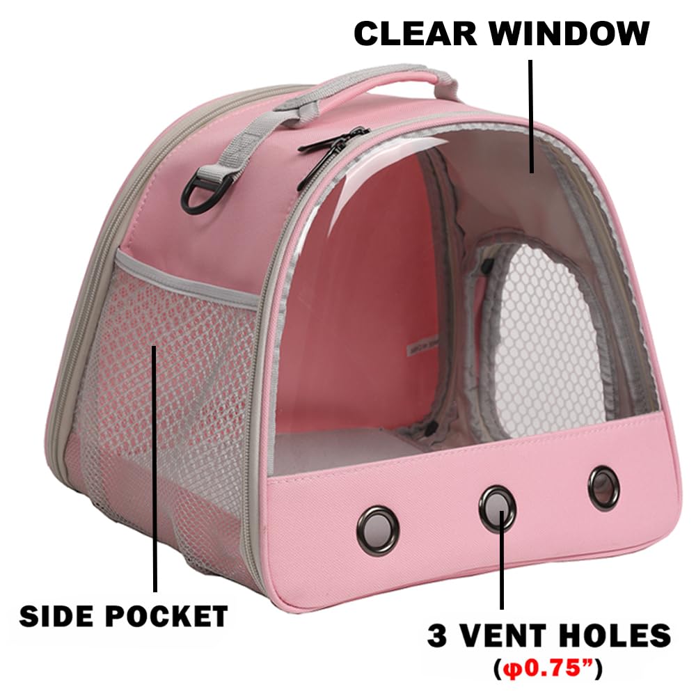 Guinea Pig Carrier Backpack, Clear Bubble Window Backpack For Guinea Pig, Bunny Rat Bird (Orange, Carrier)
