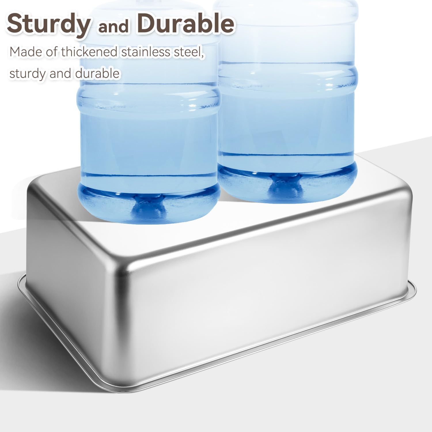 Goldenkey Extra Large Stainless Steel Cat Litter Box With High Sides,Xl Metal Litter Box For Big Cat,Non Stick Smooth Surface,Ea