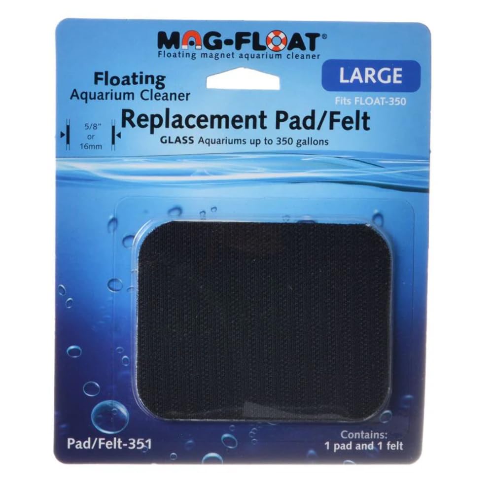 Gulfstream Tropical AGU00351 350-Gallon Mag-Replacement Pad Felt Aquarium Cleaner, Large