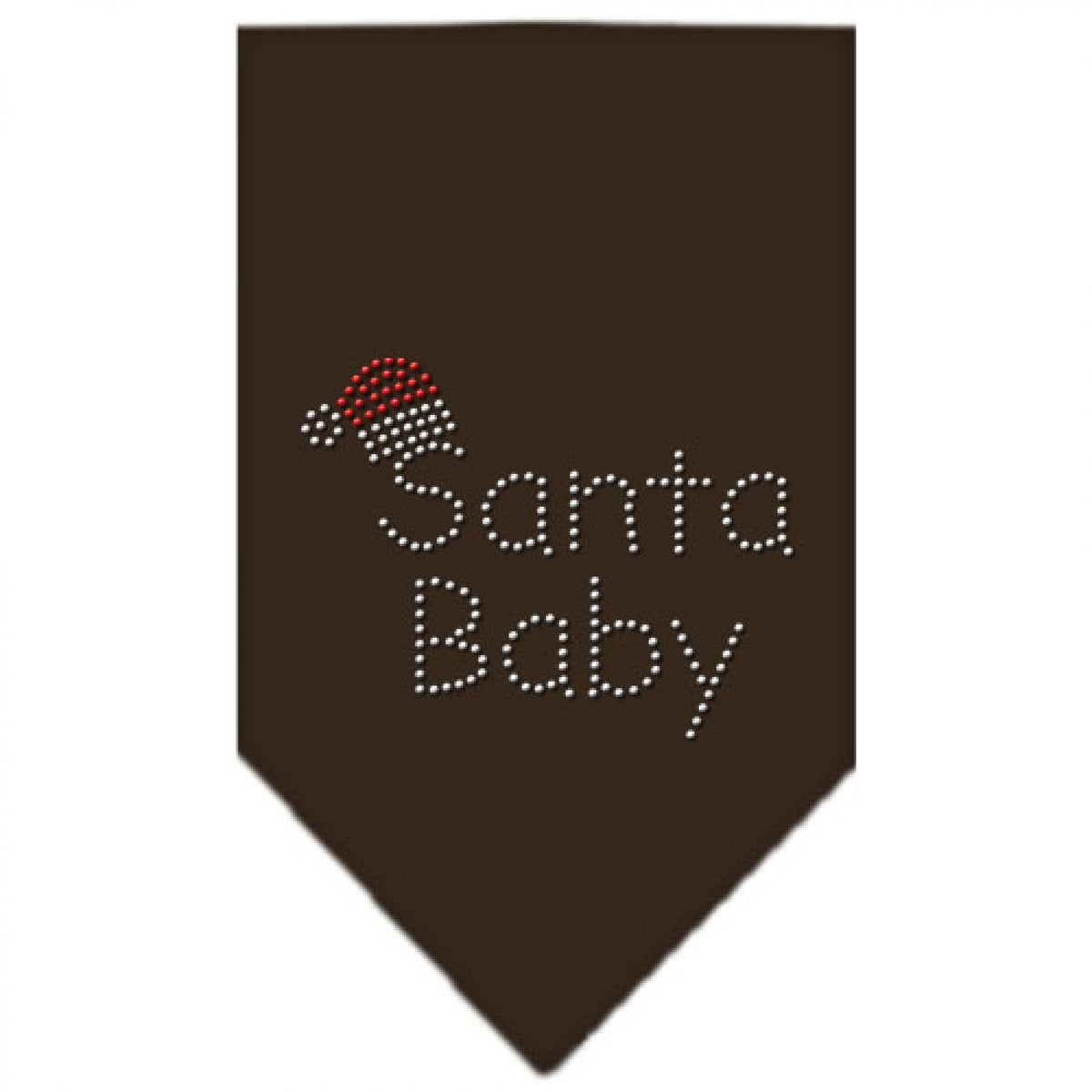 Christmas Pet and Dog Bandana Rhinestone, Santa Baby Cocoa Small