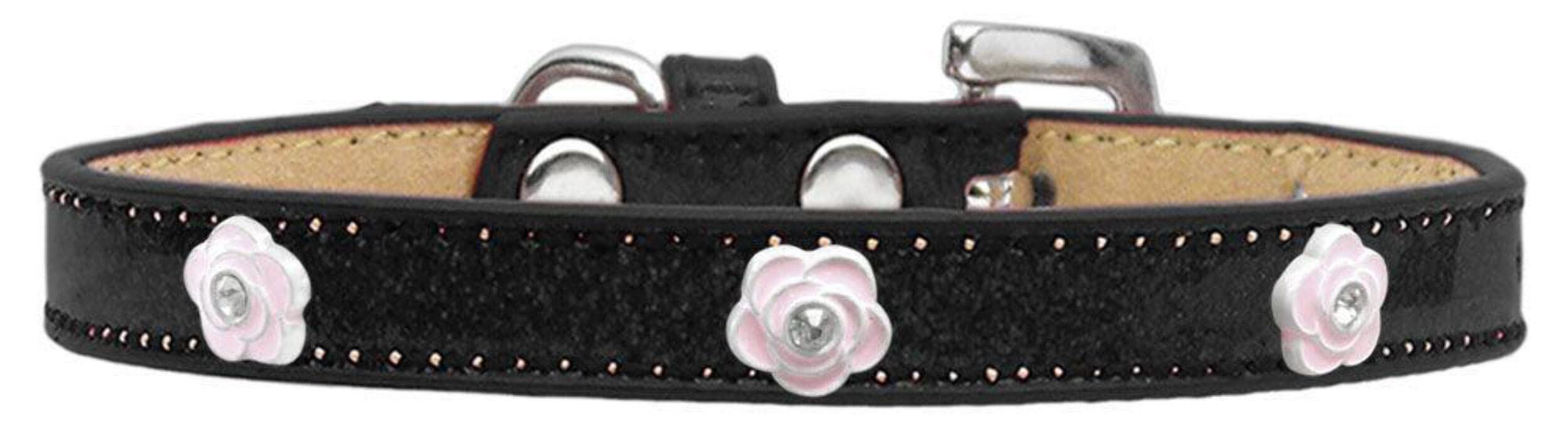 Dog, Puppy & Pet Widget Ice Cream Collar, Light Pink Rose Silver 18