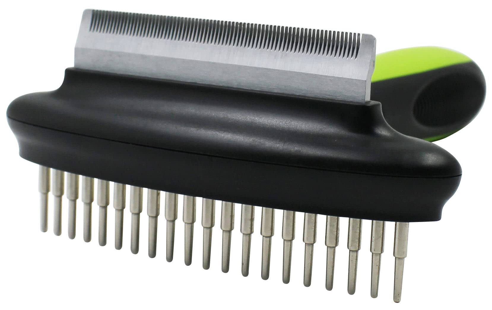 Pet Life ® Flex Series 2-in-1 Dual-Sided Grooming Undercoat Pet Rake and Deshedder
