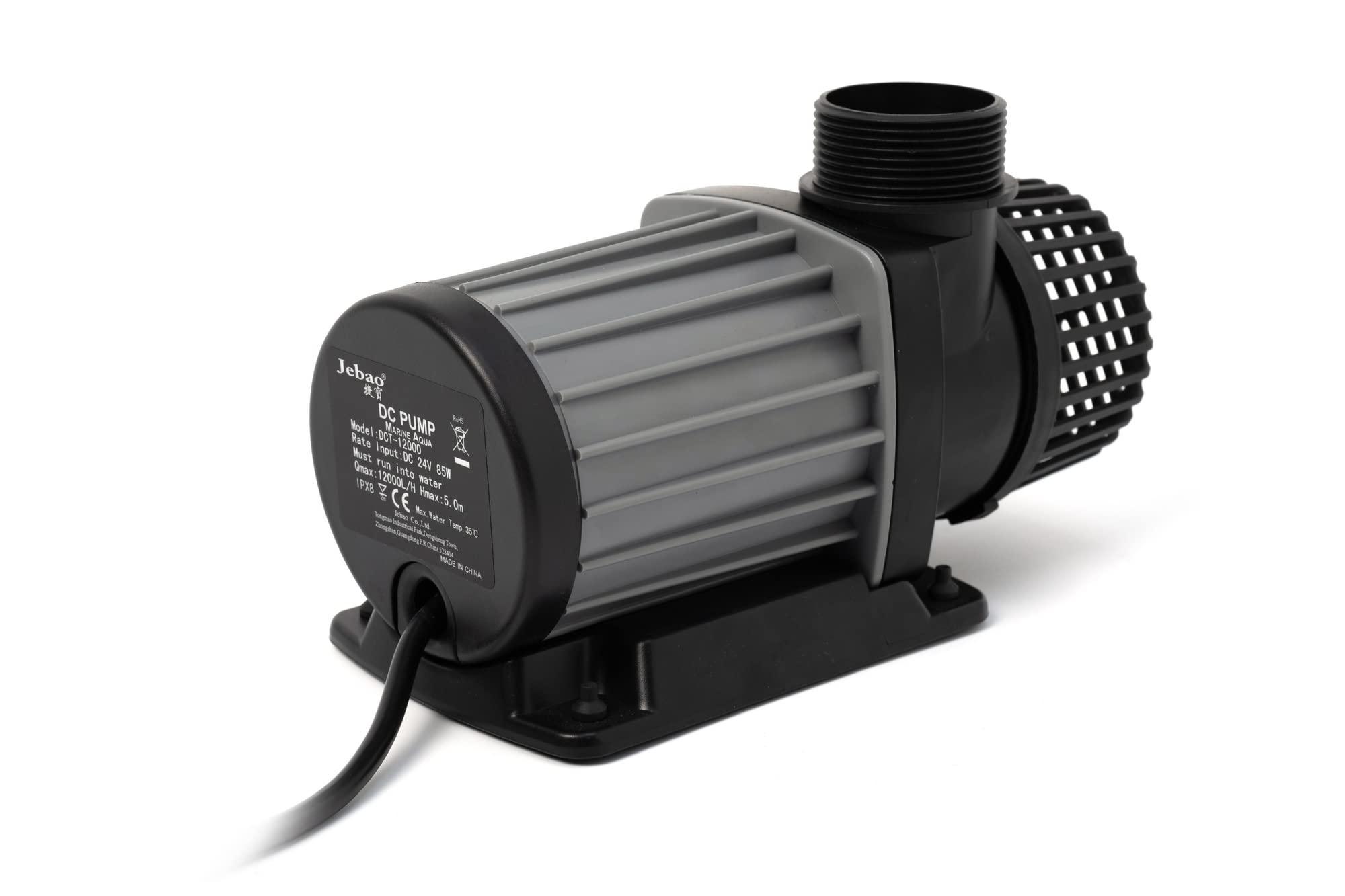 Jebao DCT-12000 Marine Controllable Water Pump, Grey, Ceramic Shaft, 12000 L/h Flow Rate