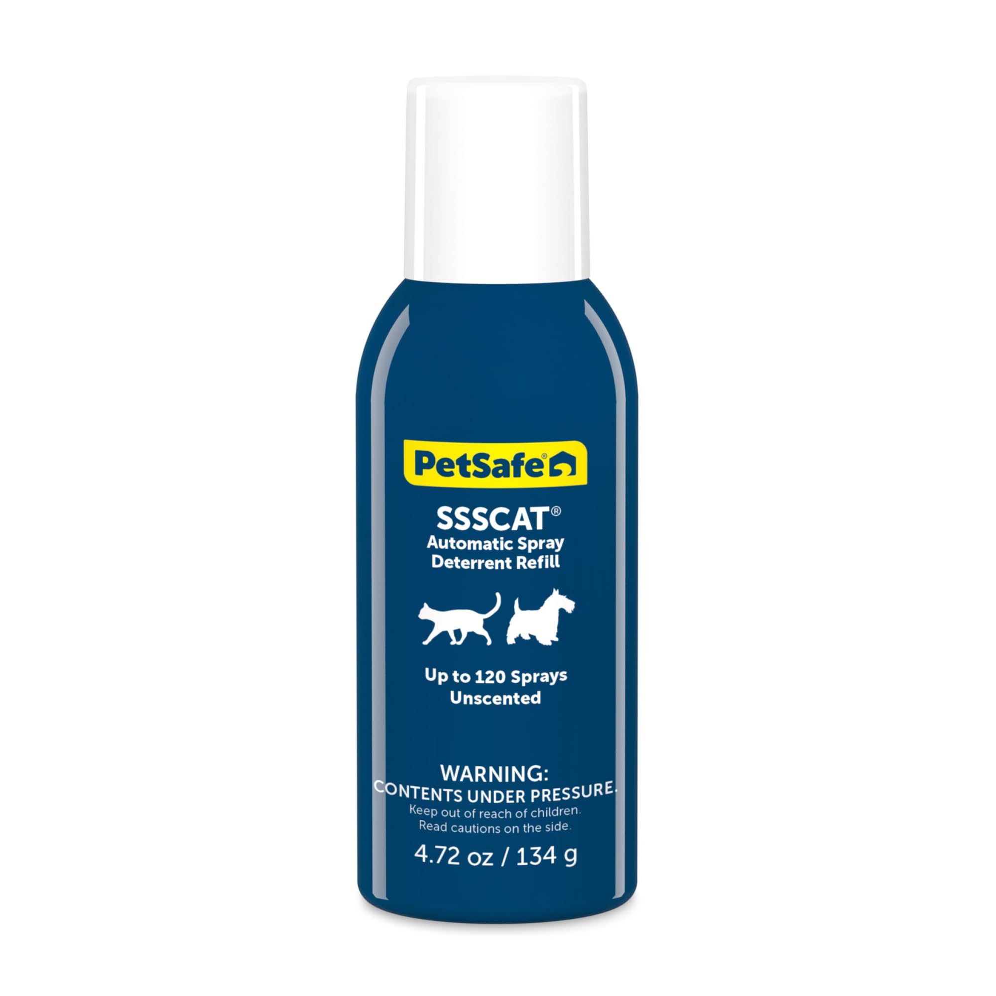 PetSafe SSSCAT Automatic Spray Pet Deterrent - Contactless Behavior Correction - Motion Sensor Air Burst - Odorless - Non-Staining - Versatile Placement Spray - Refill Can-New Condition