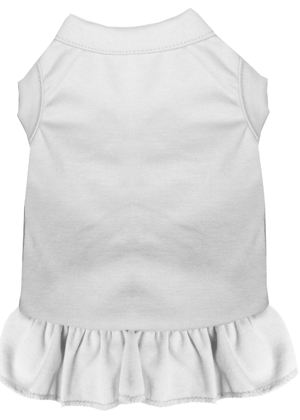 Pet Dog & Cat Dress Blank, Plain White Md (6-10 Lbs.)