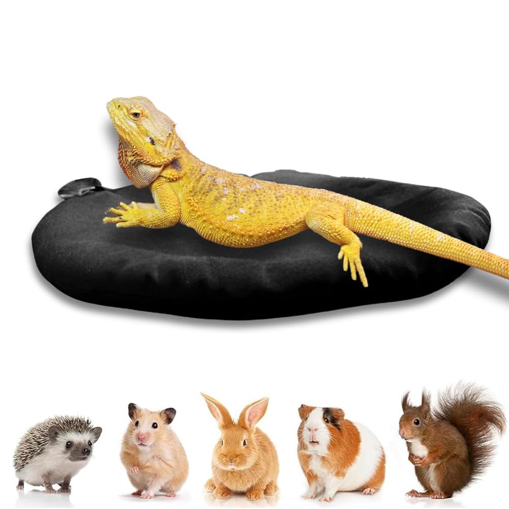 Forzena Bearded Dragon Bed With Suction Cup Soft Sleep Cushion Mat Washable For Travel Reptile Tank Pad Small Animal Carrier For