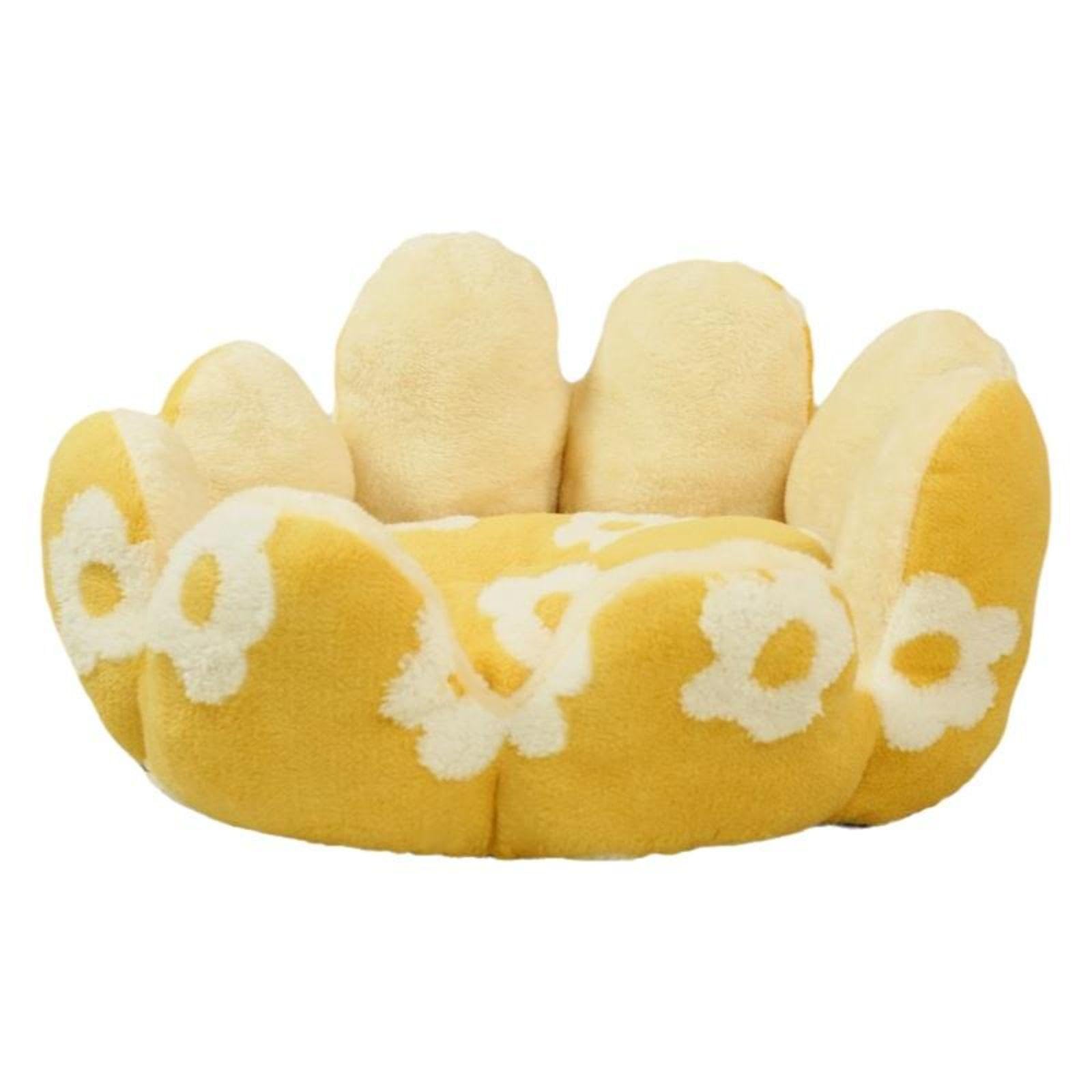 Club BollywoodDog Bed, cleanable Removable Cover, Comfortable Pet Sofa, AllSeason, for Small Animals Yellow Flower S|Home & Gar